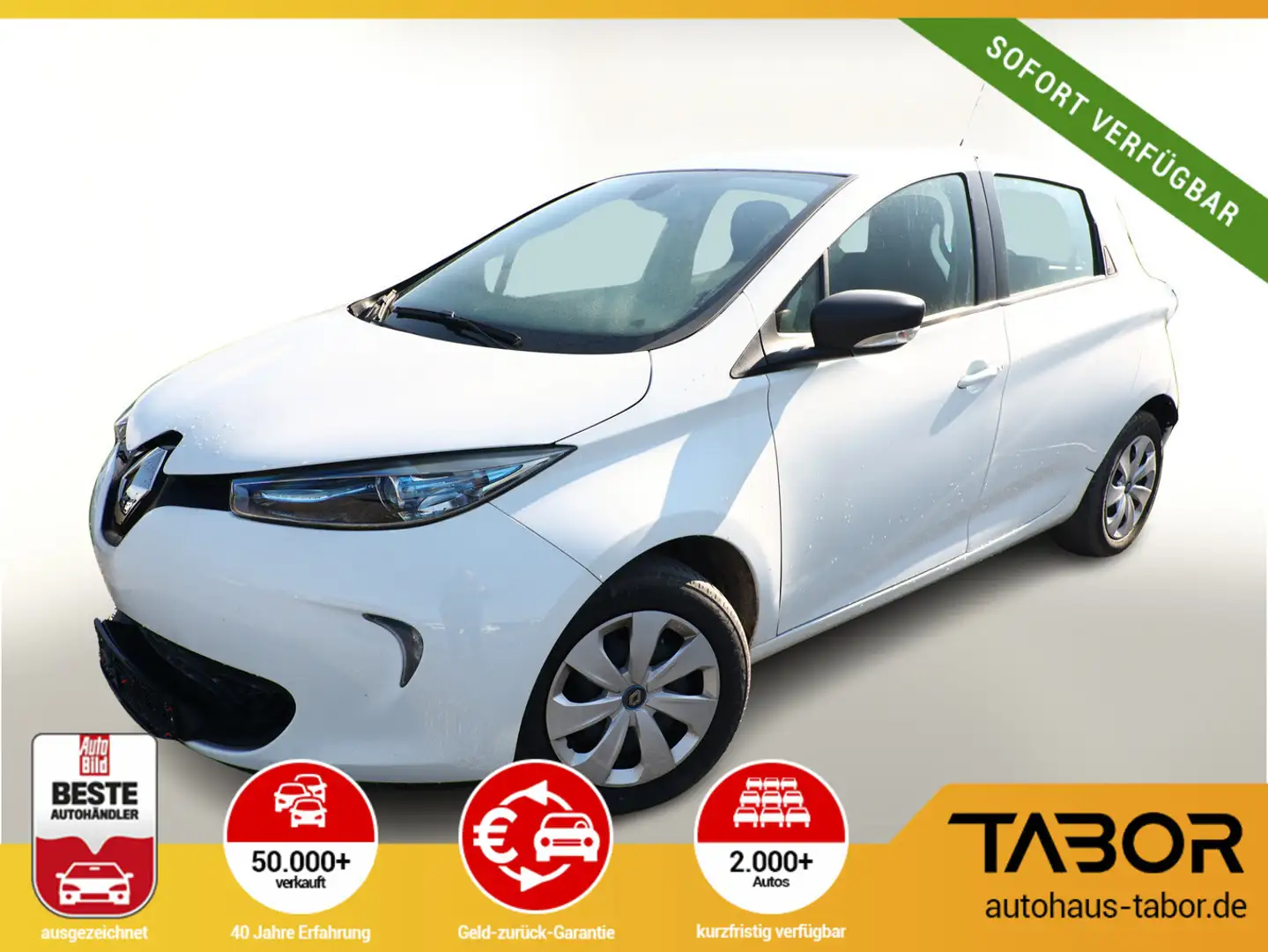 Renault ZOE Life 240km Miet-Bat. Nav Temp Klima Bianco - 1