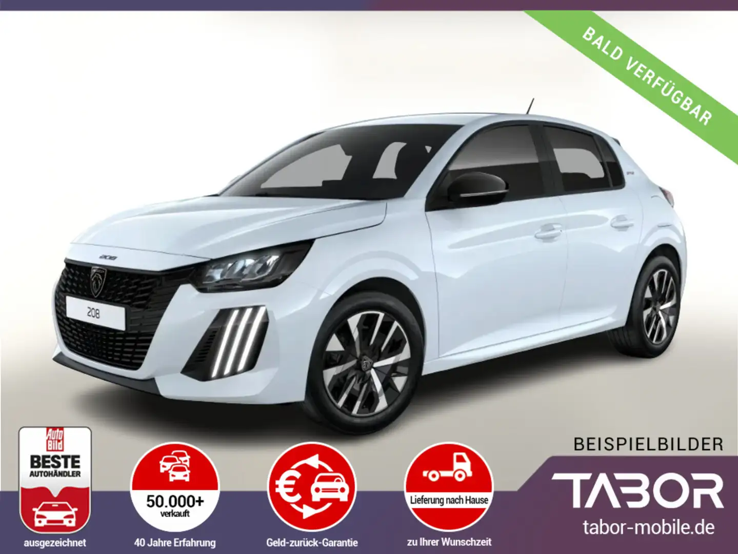Peugeot 208 100 Style LED PDC Temp CarPlay/AndroidAuto Wit - 1
