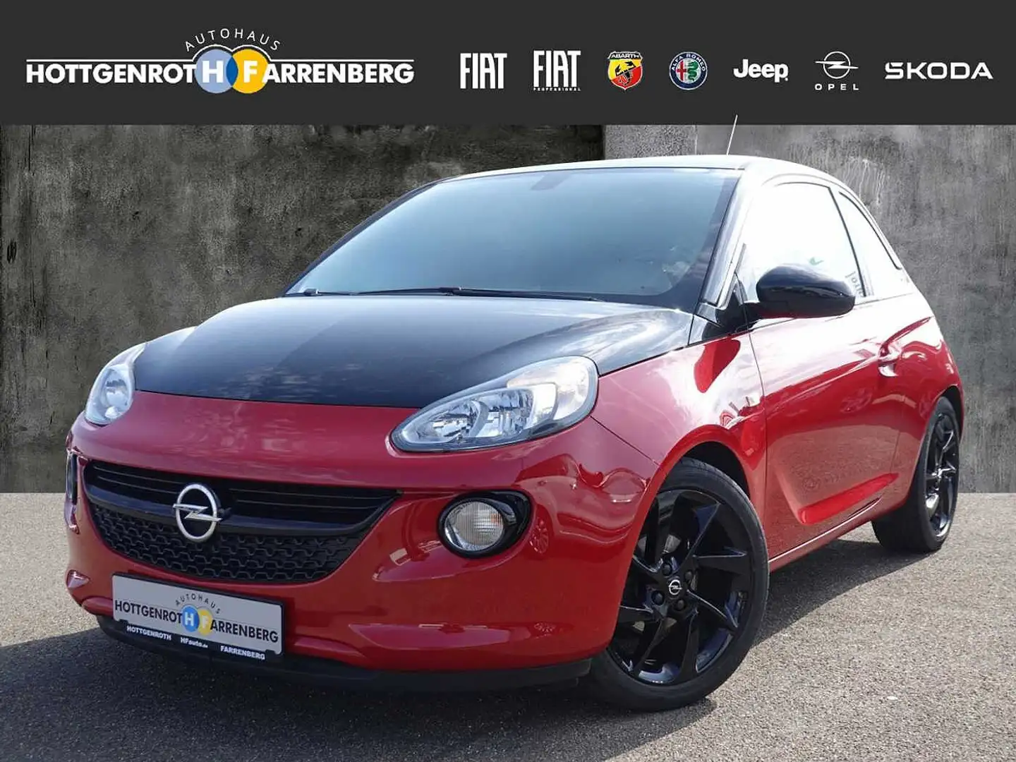 Opel Adam 1.4 Black Jack Teilleder LM 7x17 Tempom.Bi-Color Rouge - 1