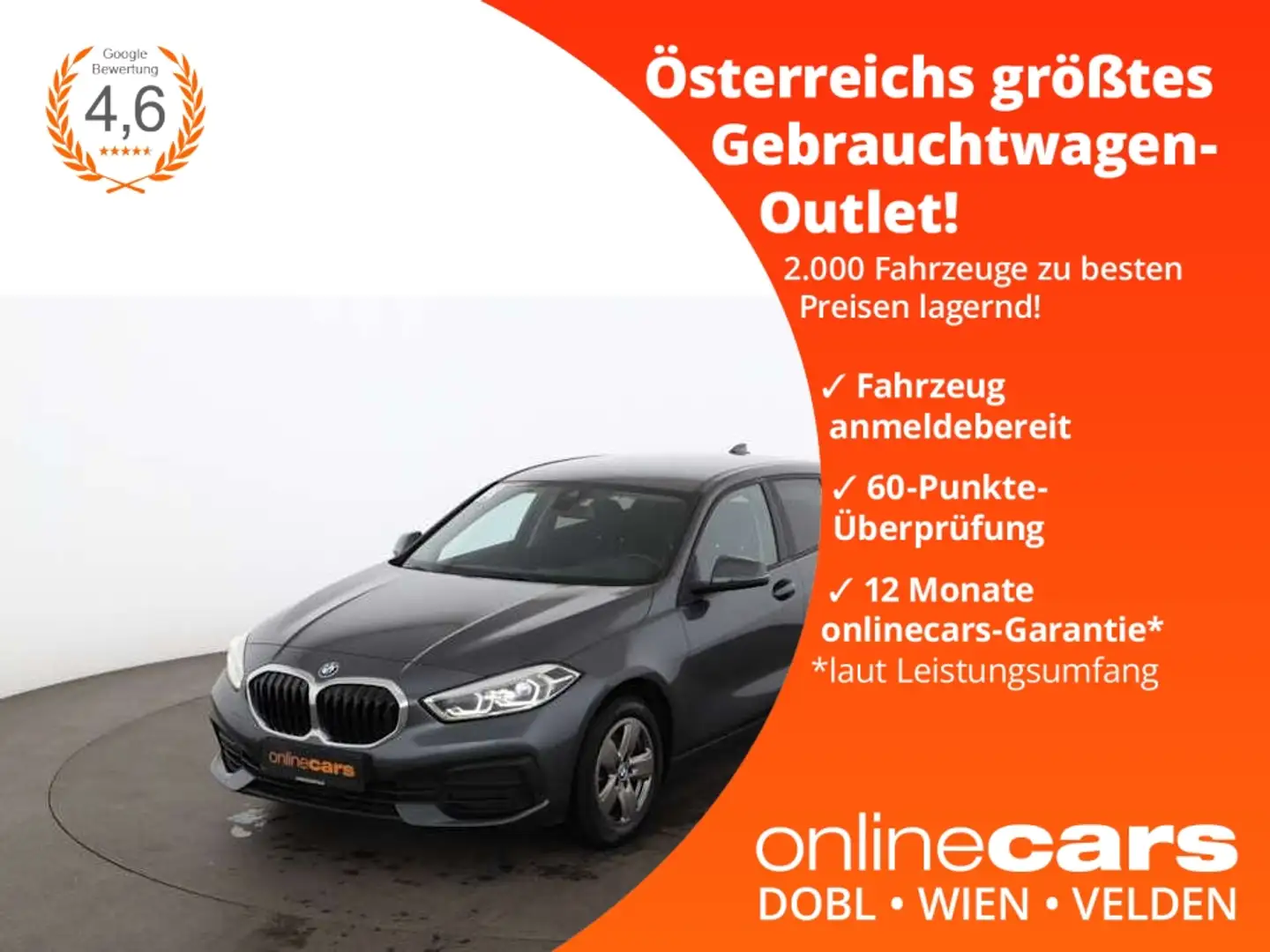 BMW 116 d Advantage LED NAVI ASSIST TEMPOMAT R-CAM PDC Grau - 1