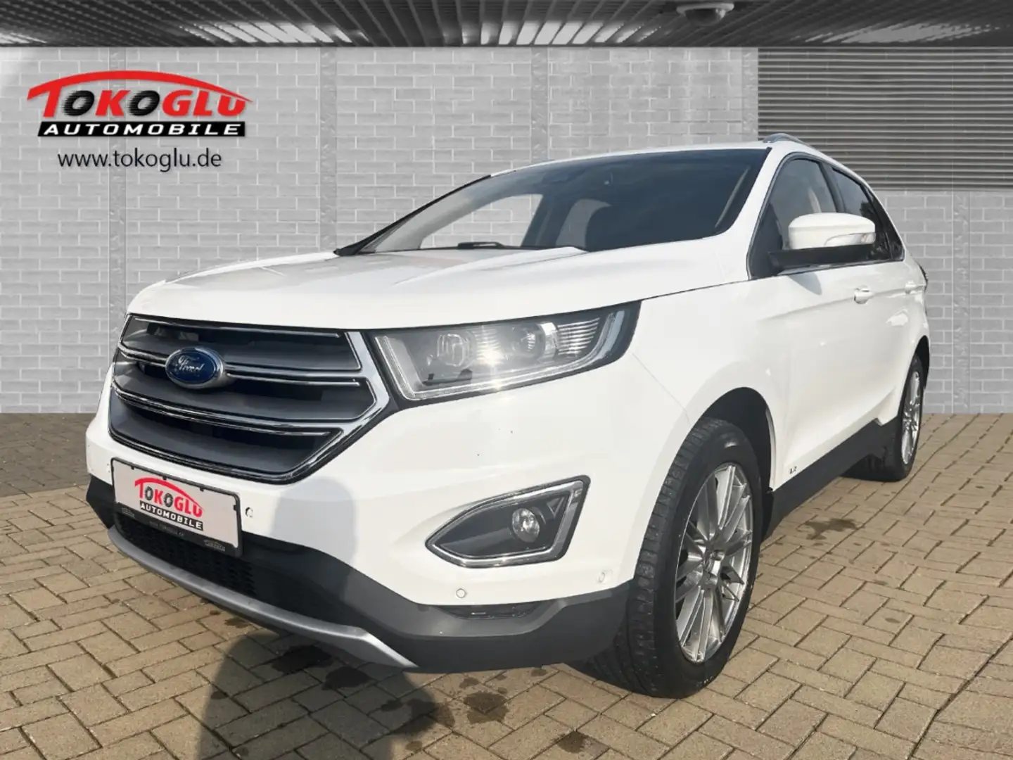 Ford Edge Titanium 4x4 2.0 TDCi Bi-Turbo Allrad AHK-abnehmba Weiß - 2