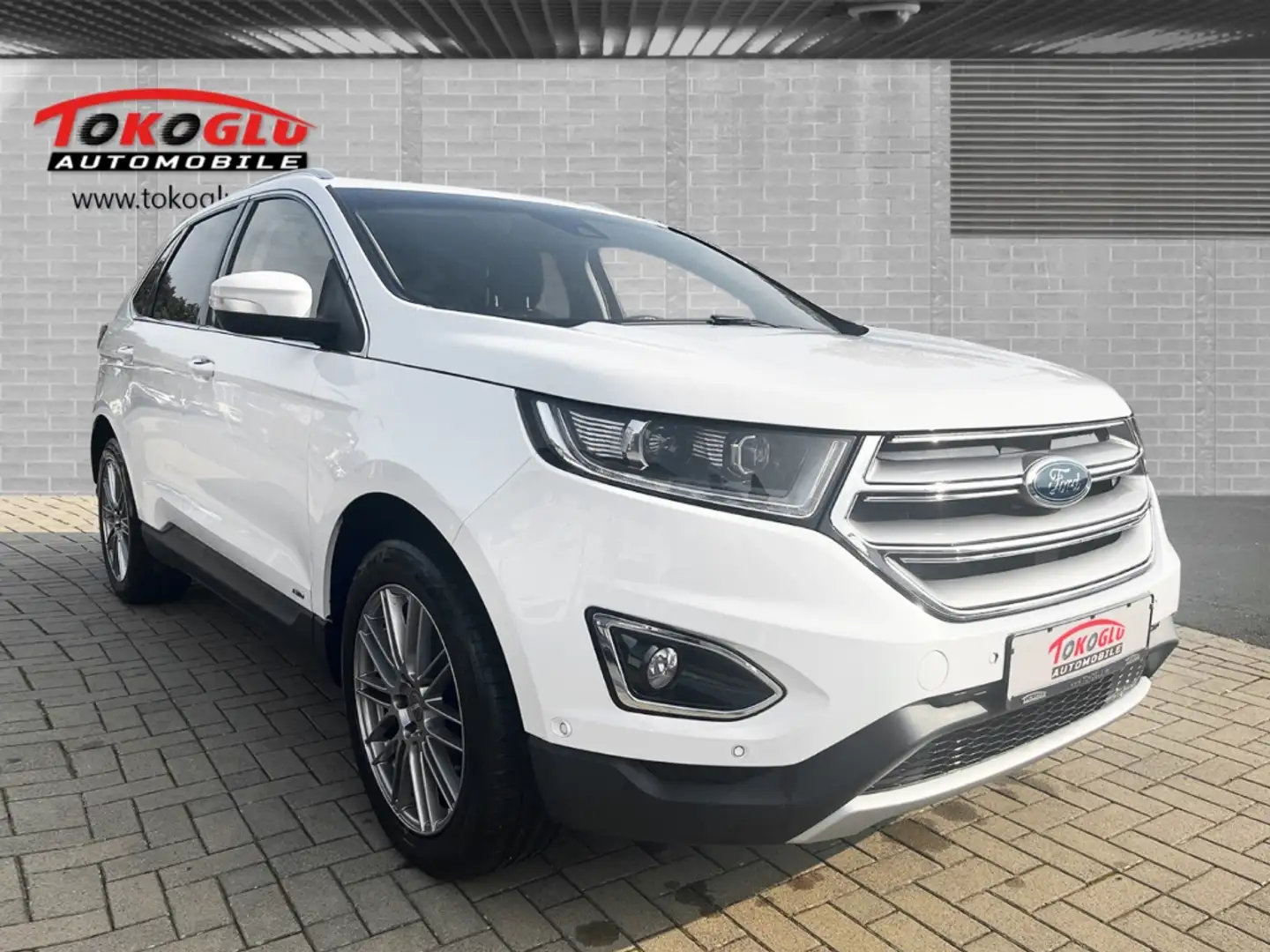Ford Edge Titanium 4x4 2.0 TDCi Bi-Turbo Allrad AHK-abnehmba Weiß - 1