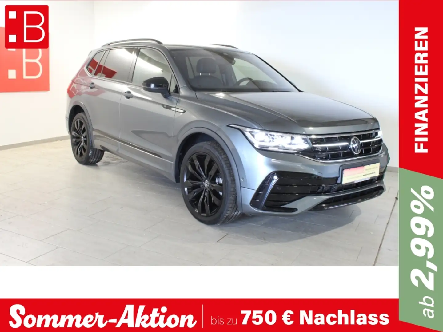 Volkswagen Tiguan Allspace 2.0 TDI DSG 4Mo. 2x R-Line Black FL 20 AHK 7-SITZE Grau - 1