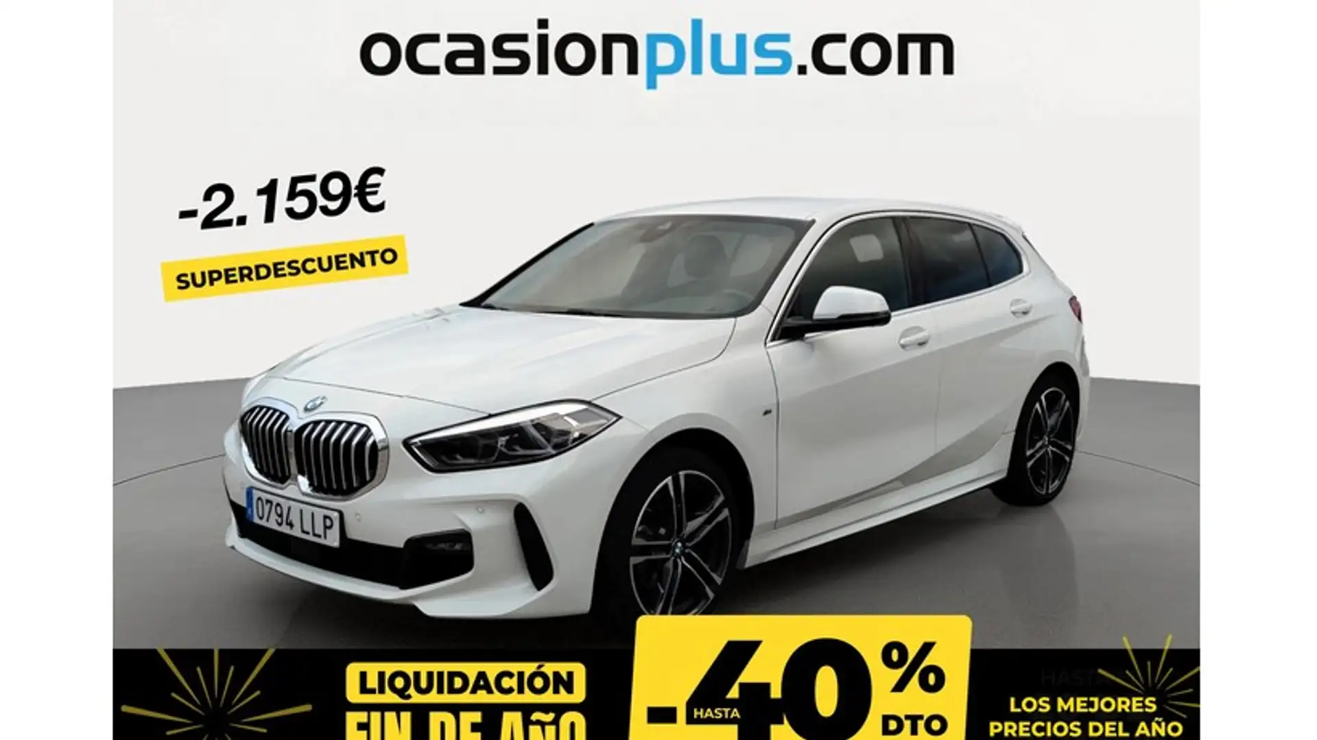 BMW 118 118d Blanc - 1