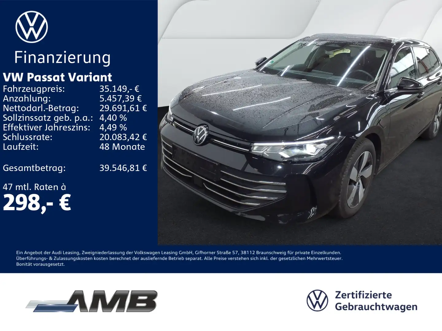 Volkswagen Passat Variant Business 1.5 eHybrid AHK/HuD/Navi Noir - 1