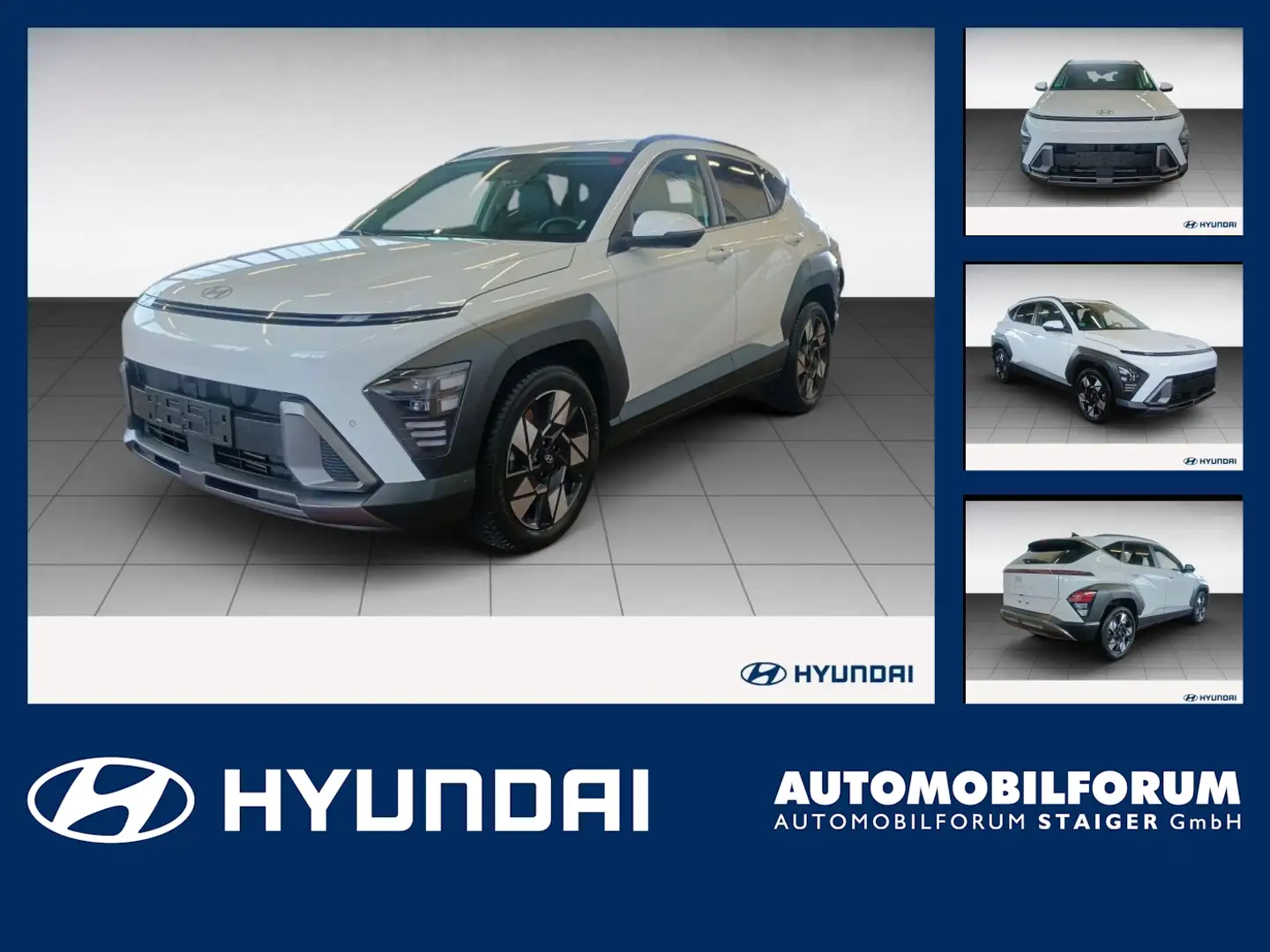 Hyundai KONA 1.6 T-GDI Prime FLA SpurH LM 2xKlima Navi Bianco - 1