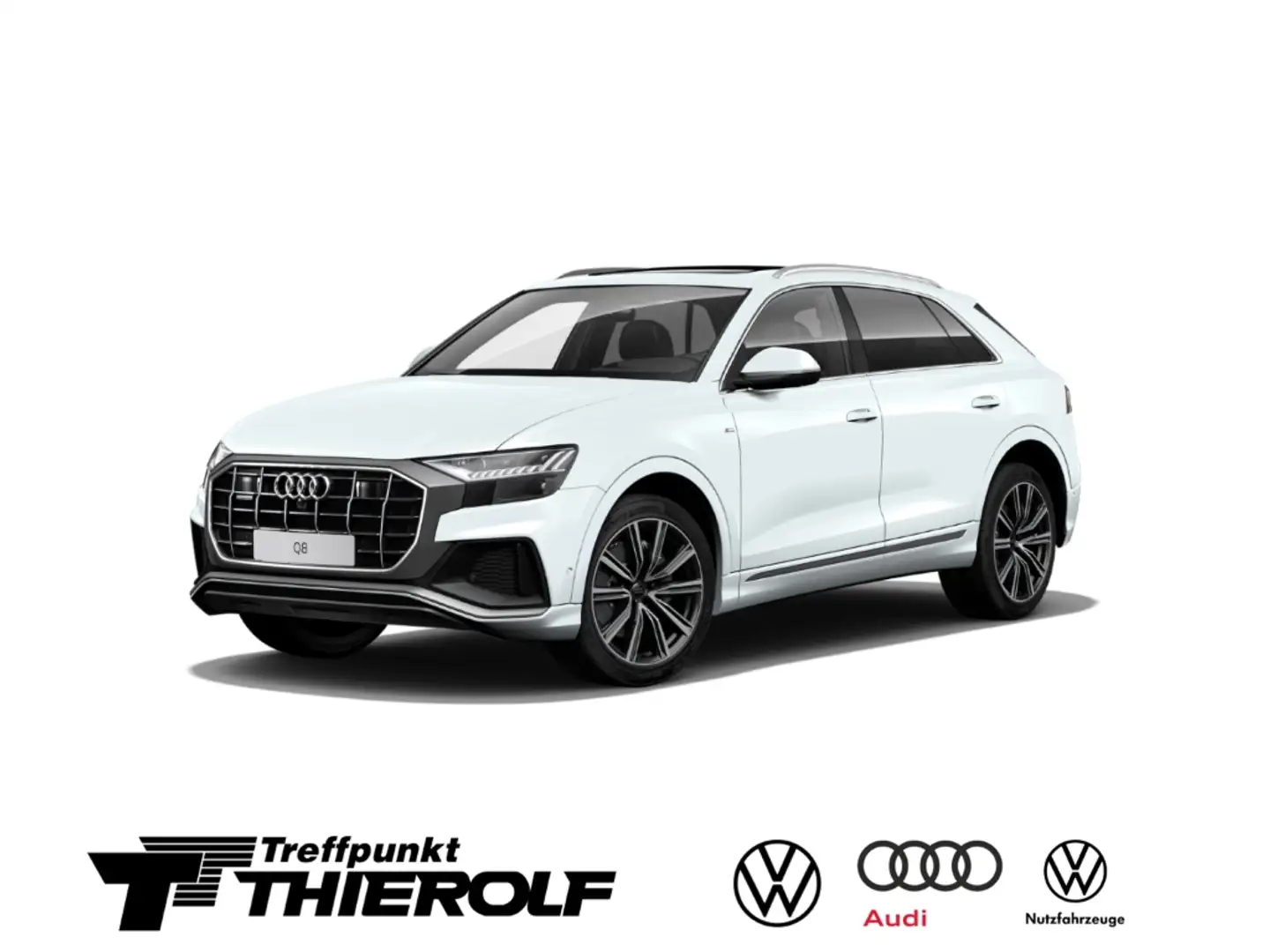 Audi Q8 50 TDI quattro S line AHK Pano Allradlenkung Ma Weiß - 1