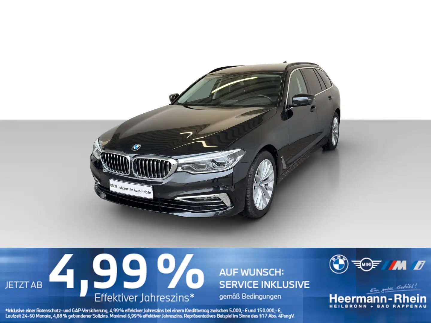 BMW 520 iA Tour. Luxury Line LiveCock.Komfsz.HUD.AHK. Noir - 2