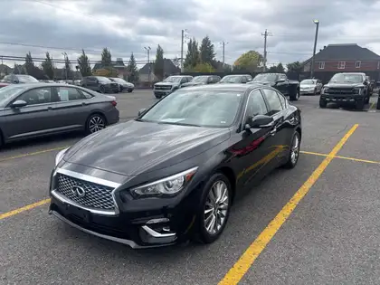 Black 2024 INFINITI Q50 Sedan All-Wheel Drive 7-Speed Automatic