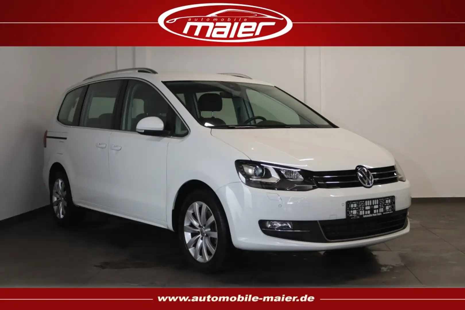 Volkswagen Sharan 2.0 TDI DSG Highline-7SI.-NAV-XENON-ACC- Weiß - 1