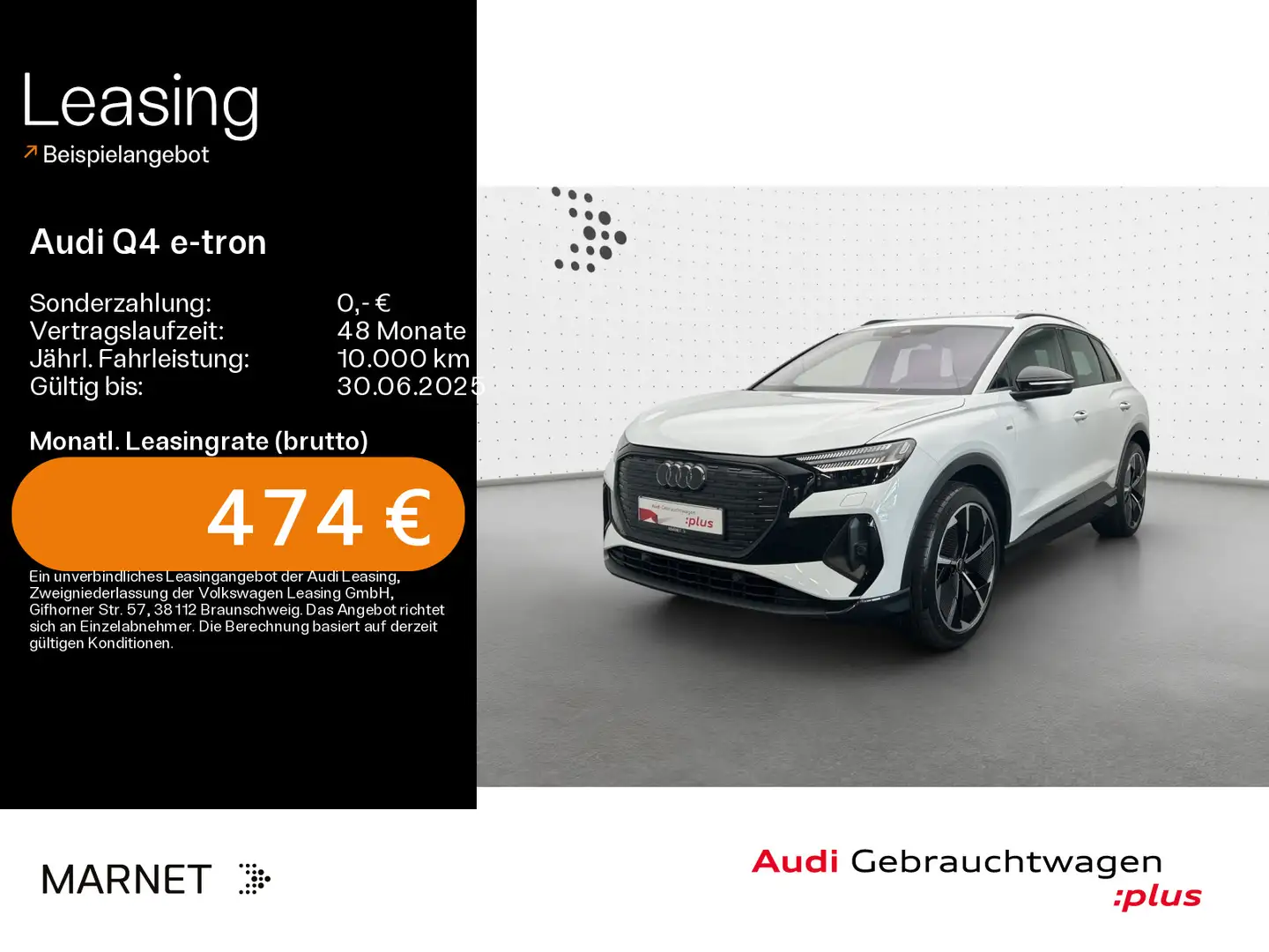 Audi Q4 e-tron 55 quattro S line*Navi*Matrix*Alu*AHK* Weiß - 1