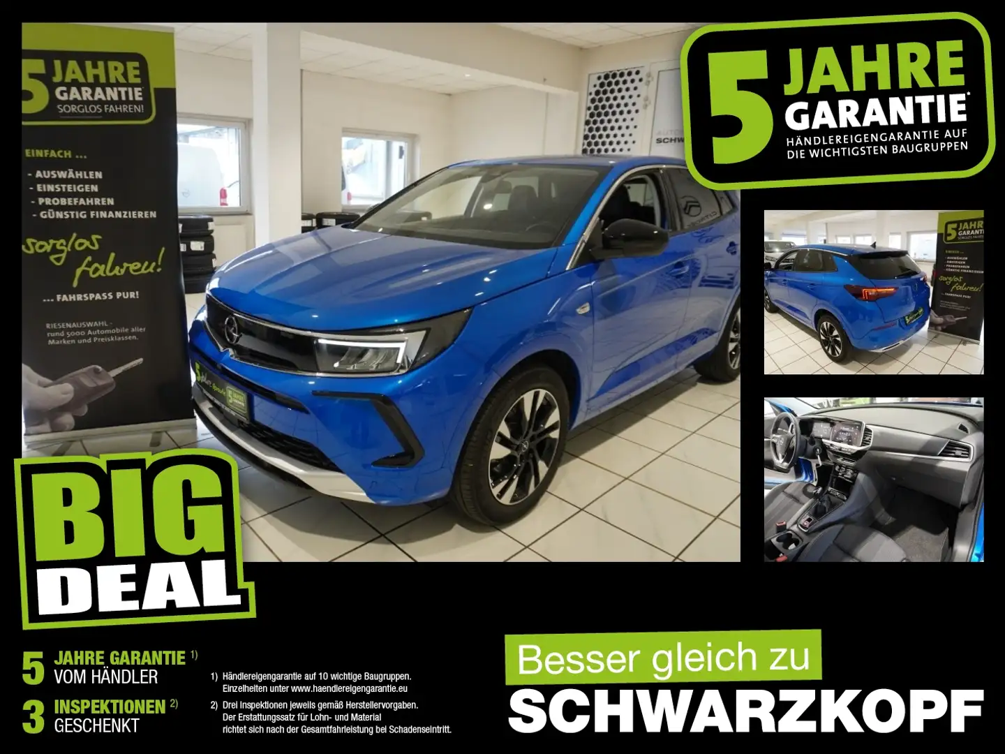 Opel Grandland X 1.2T LED,Sitzheizung,Parkpilot,DAB, Bleu - 1