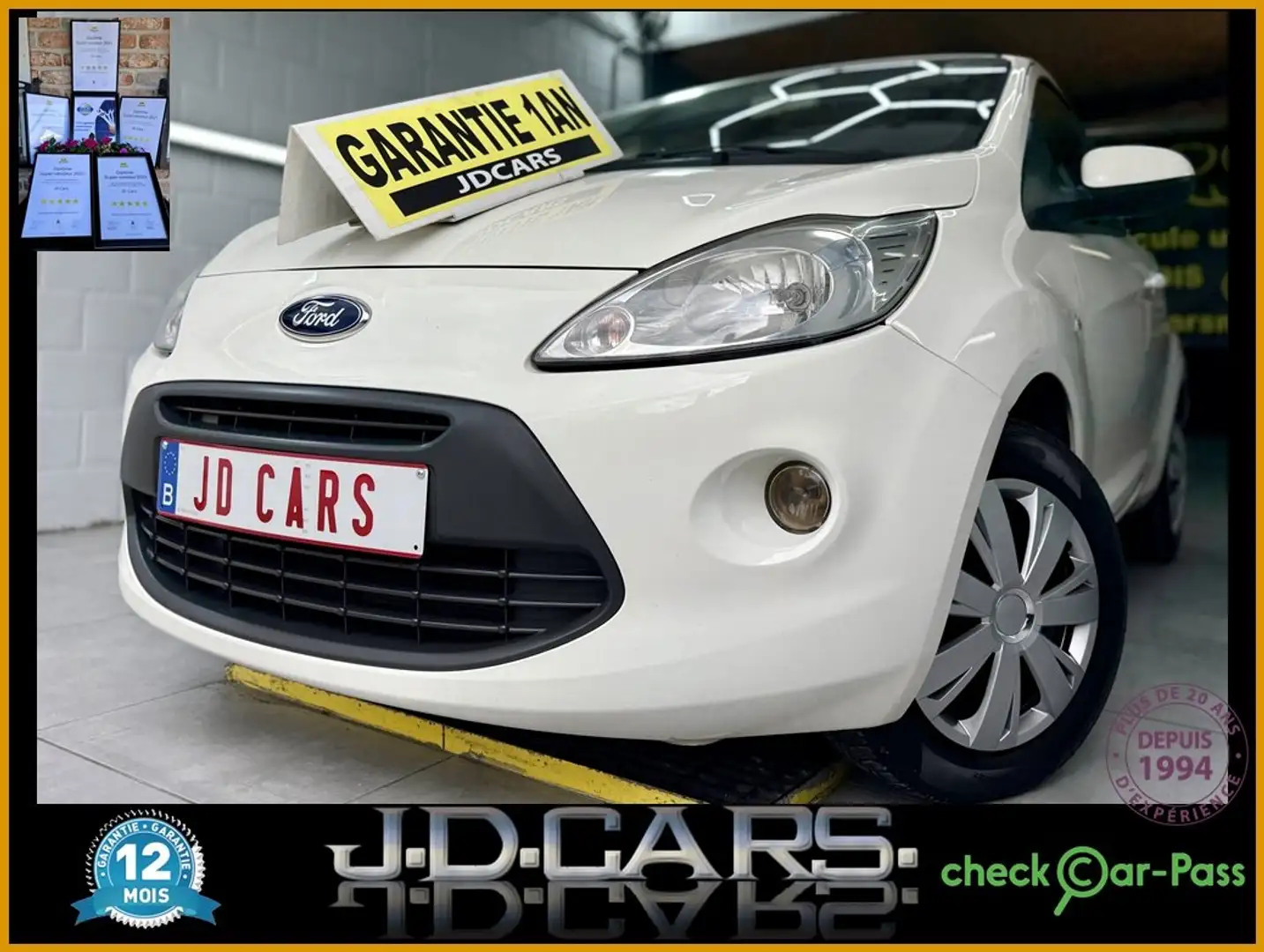 Ford Ka/Ka+ Ka 1.2 ESSENCE ‼️GARANTIE 1 AN CTOK‼️ Blanc - 1