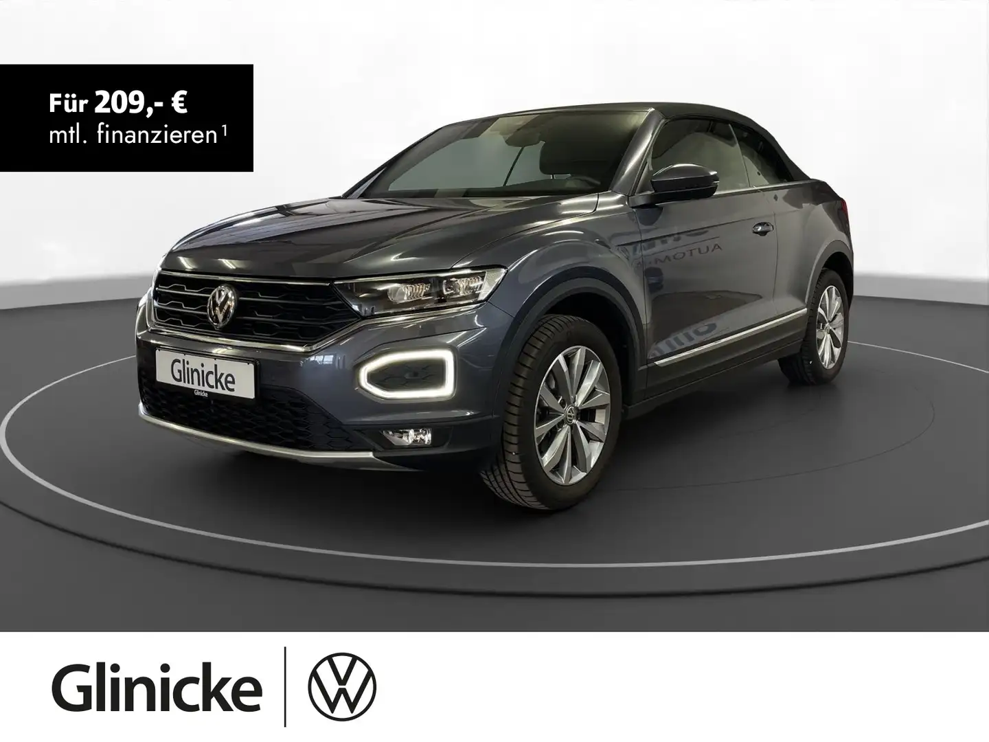 Volkswagen T-Roc Cabrio 1.0 TSI Style LED LM 17" PDC vo+hi Grau - 1