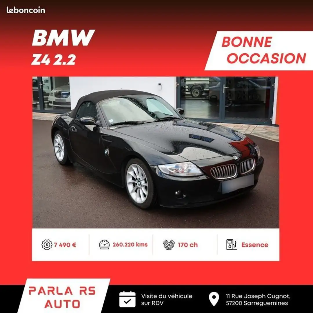 BMW Z4 2.2 Cabriolet 170ch Schwarz - 1