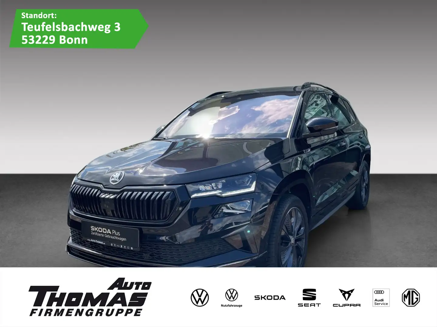 Skoda Karoq Sportline 2.0 TSI DSG 4x4 LED PANO KAMERA Schwarz - 1
