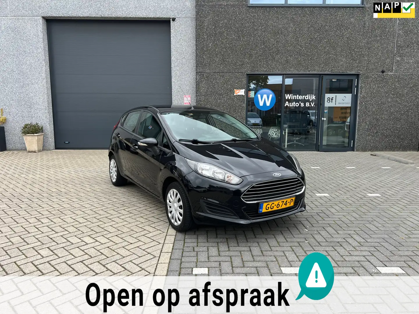 Ford Fiesta 1.0 Style|Airco|5Drs|Navigatie|Nap|Bluetooth Zwart - 1