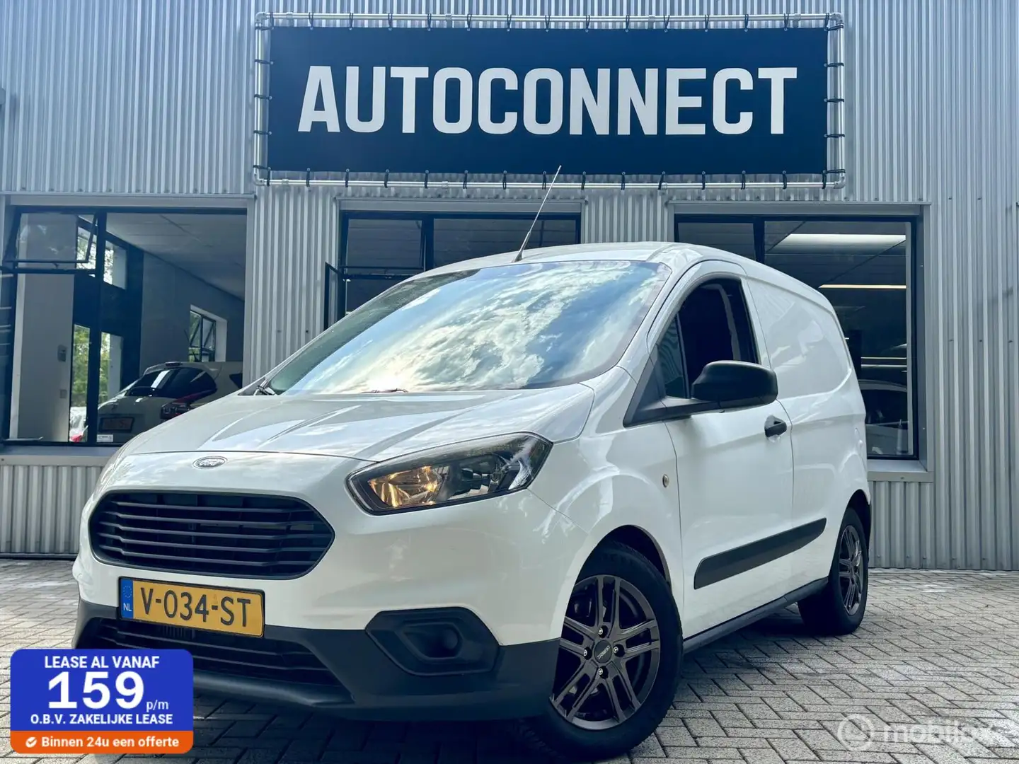 Ford Transit Courier 1.0. LEDER, AIRCO, LM VELGEN, PDC. Wit - 1