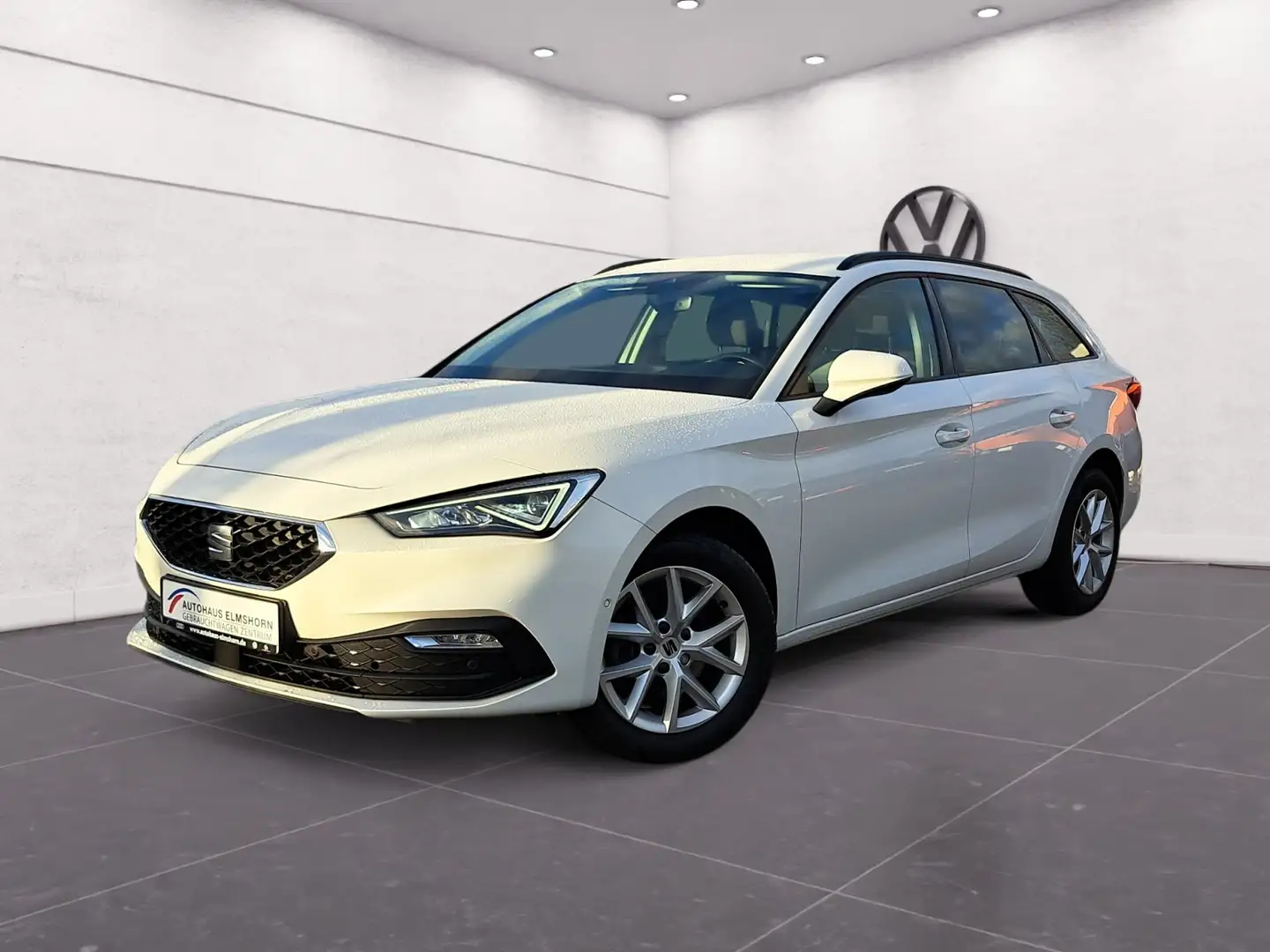 SEAT Leon Sportstourer Style 1.0 eTSI DSG NAV KAM LED PDC S Blanc - 2