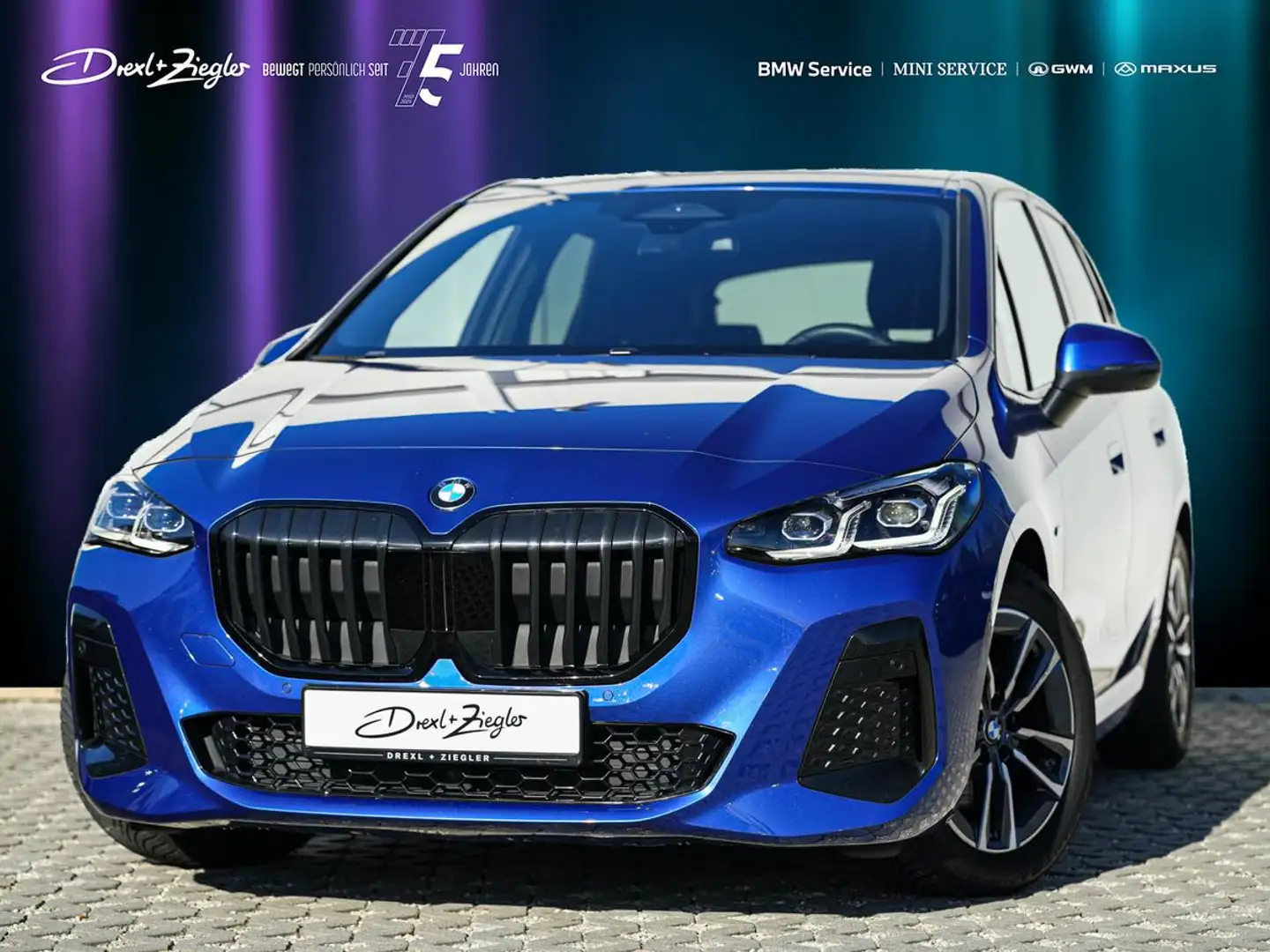 BMW 218 218i Active Tourer M-Sport AHK adLED KoZg eSitz RF Blau - 1