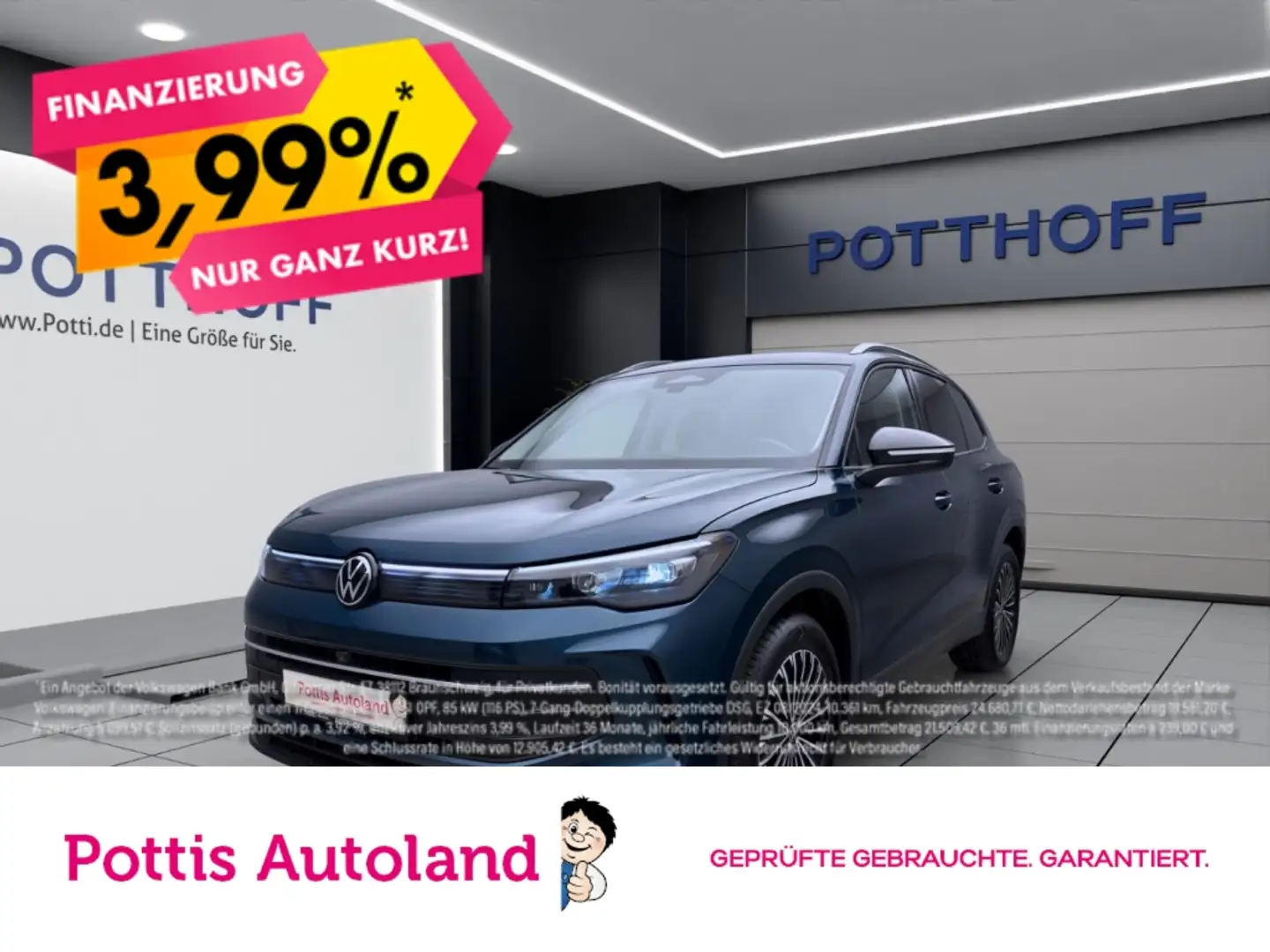Volkswagen Tiguan 2.0 TDI DSG GOAL NAVI AHK KLIMA SHZG Blau - 1