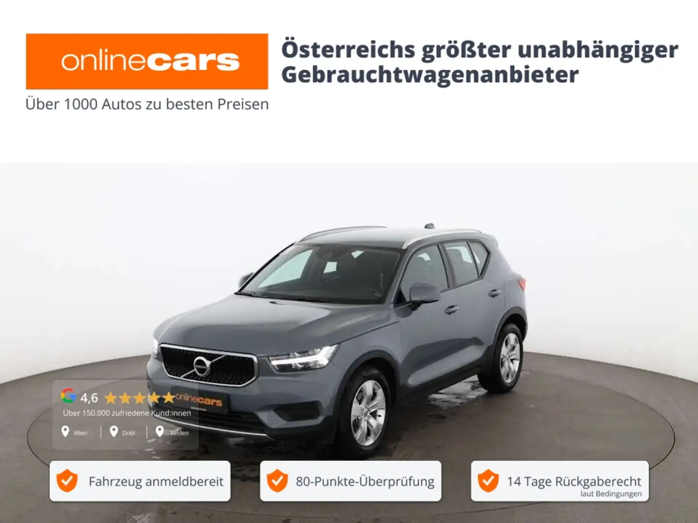 Volvo XC40 D3 Momentum Pro Aut LED NAVI LEDER R-KAMERA Grau - 1