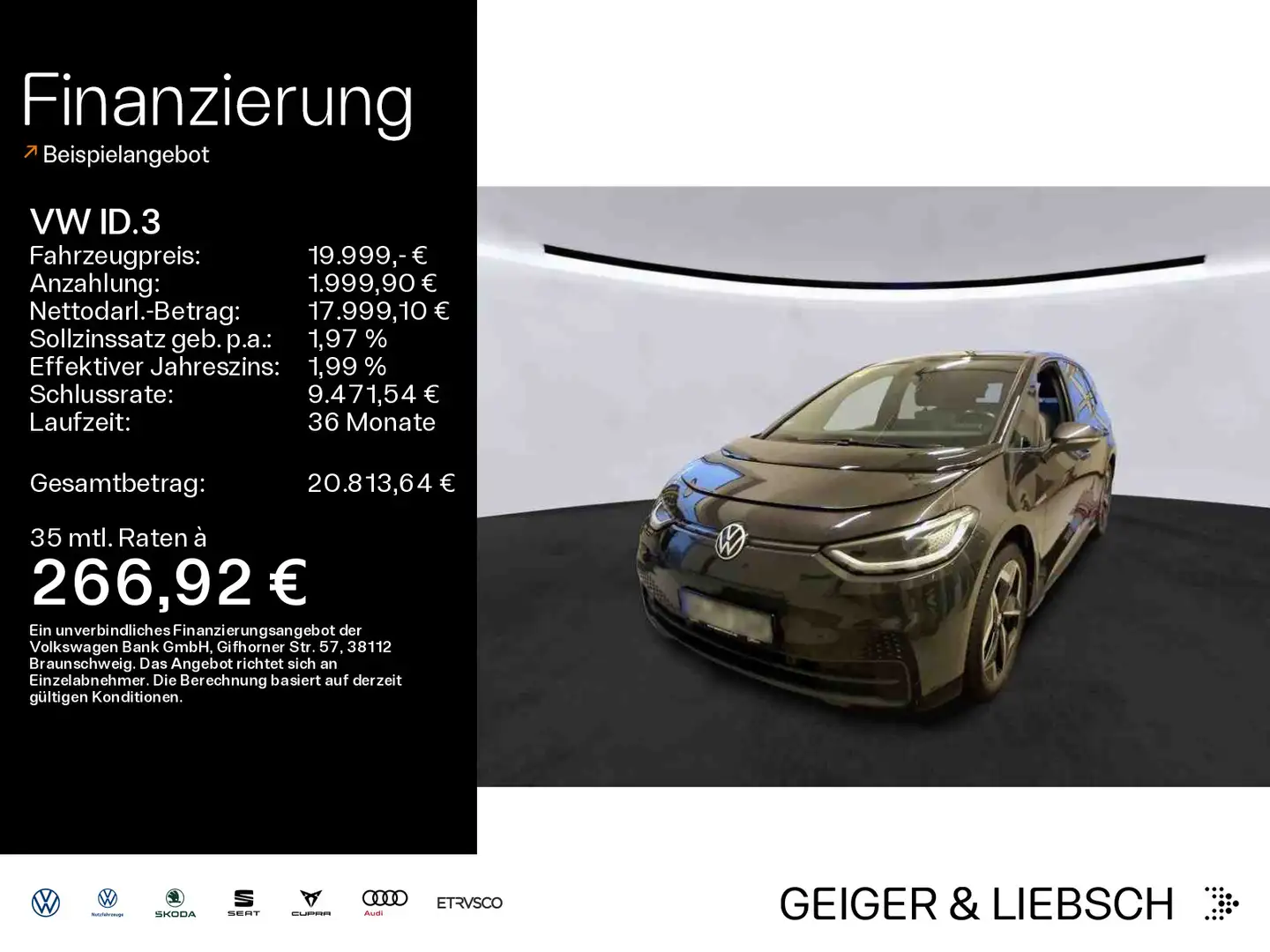 Volkswagen ID.3 BUSINESS*WÄRMEPUMPE*MATRIX*KAMERA*PDC*SHZ*N Gris - 1