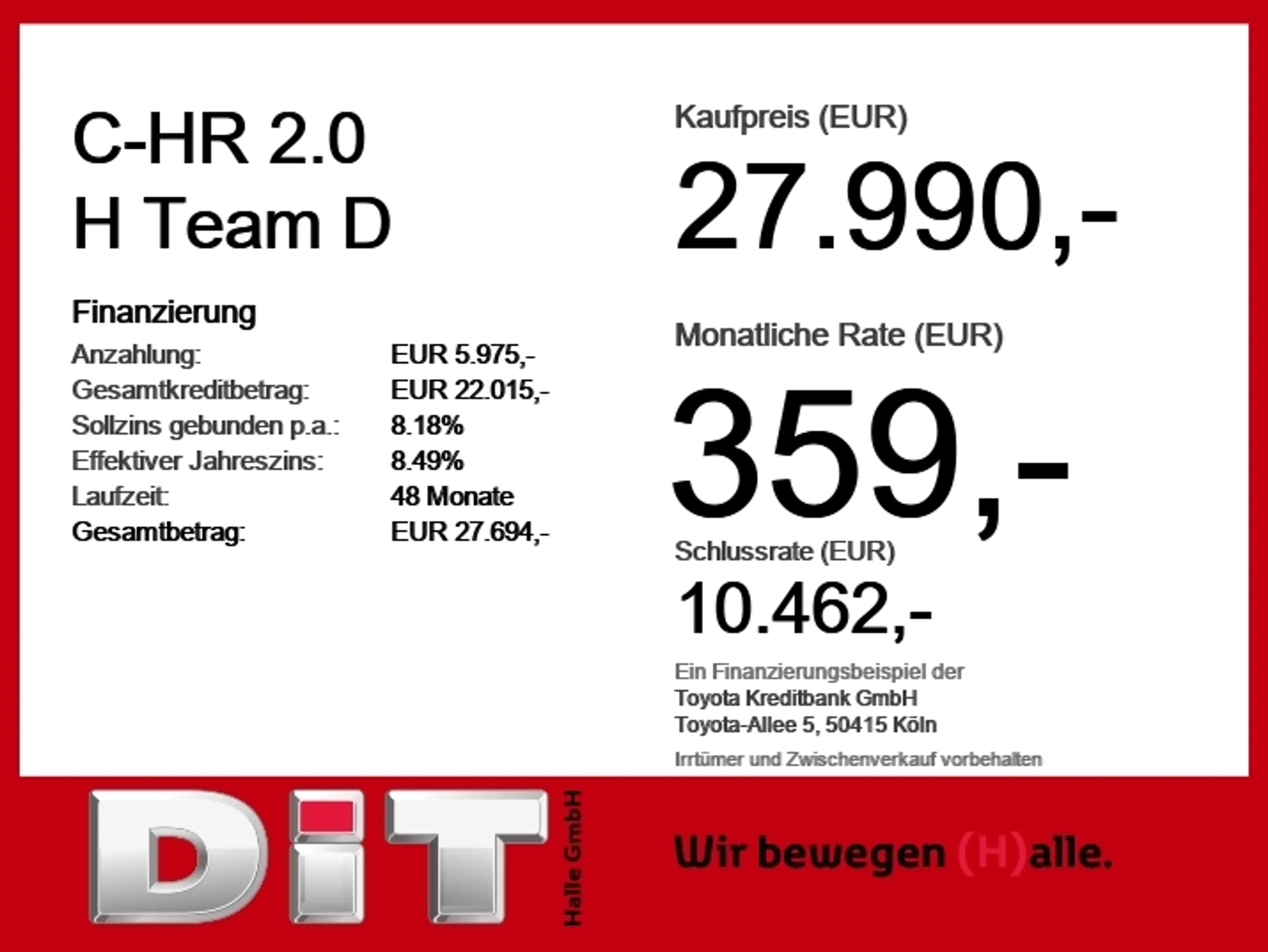 Toyota C-HR 2.0 H Team D Navigation Klima Kamera Sitzhzg — photo 6