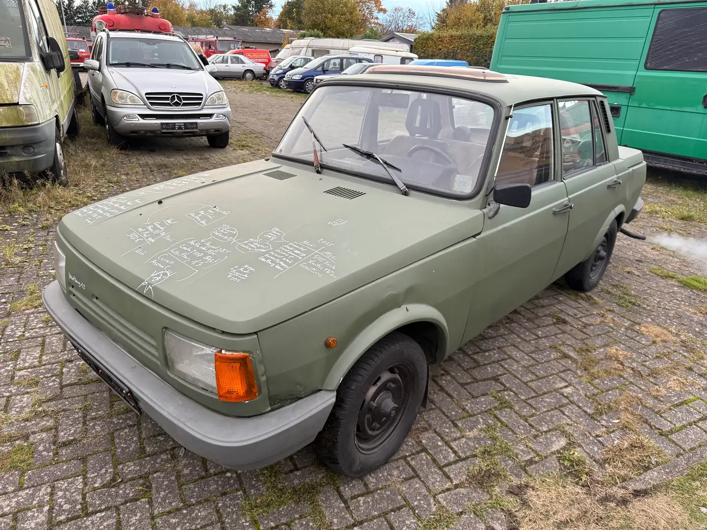 Wartburg 1.3 *Stahlschiebedach*Motor läuft*braucht Arbeit* Grün - 2