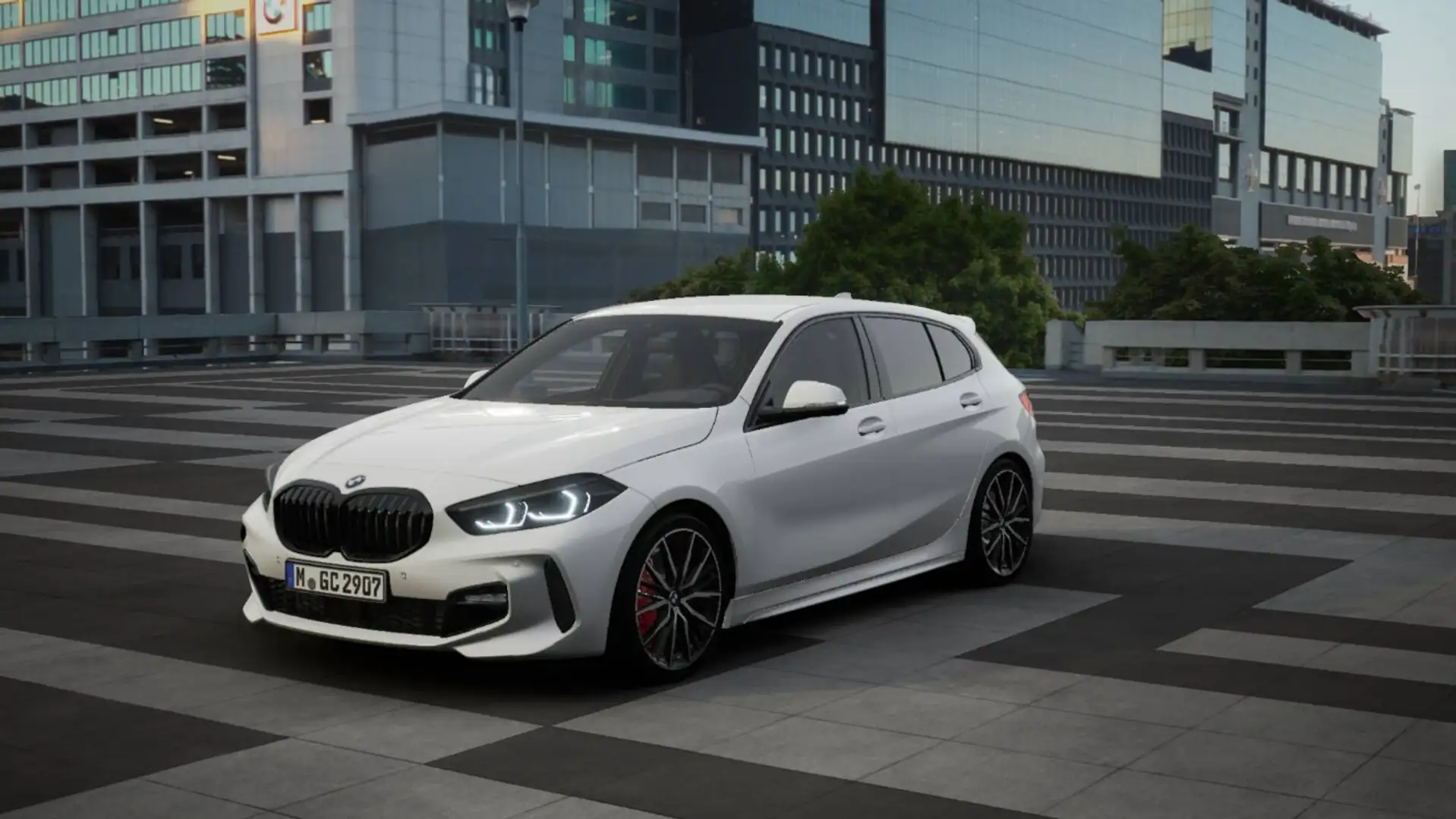 BMW 118 i ///M-Sport+M-Sitze SpurAss AHK adapt.LED Blanco - 1