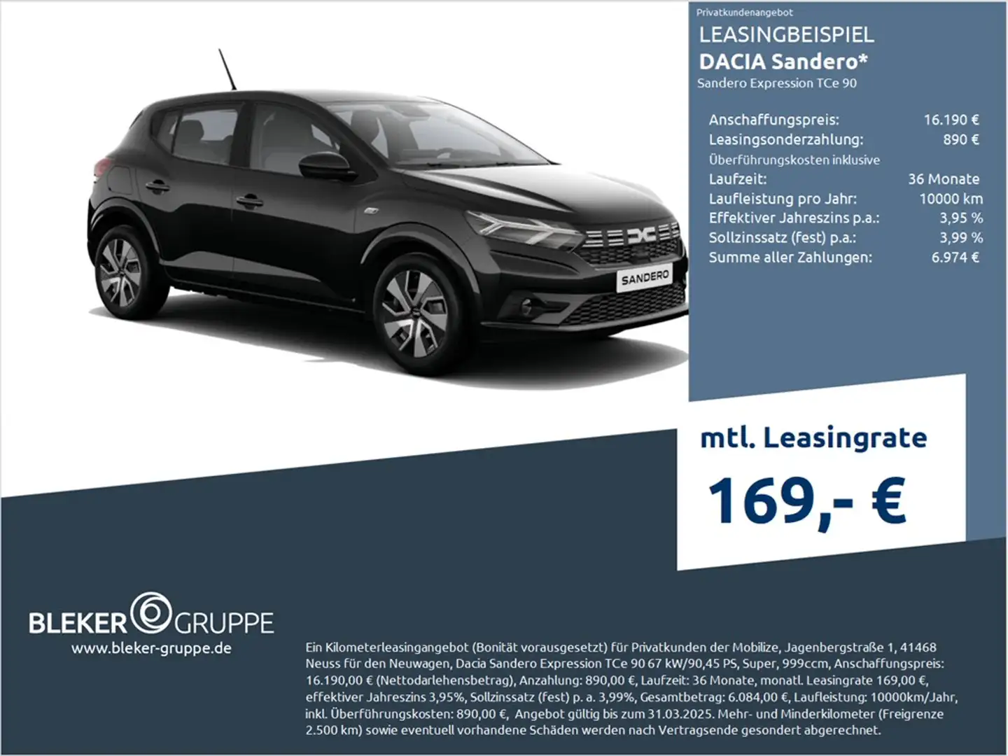 Dacia Sandero Sandero Expression TCe 90 Negro - 1