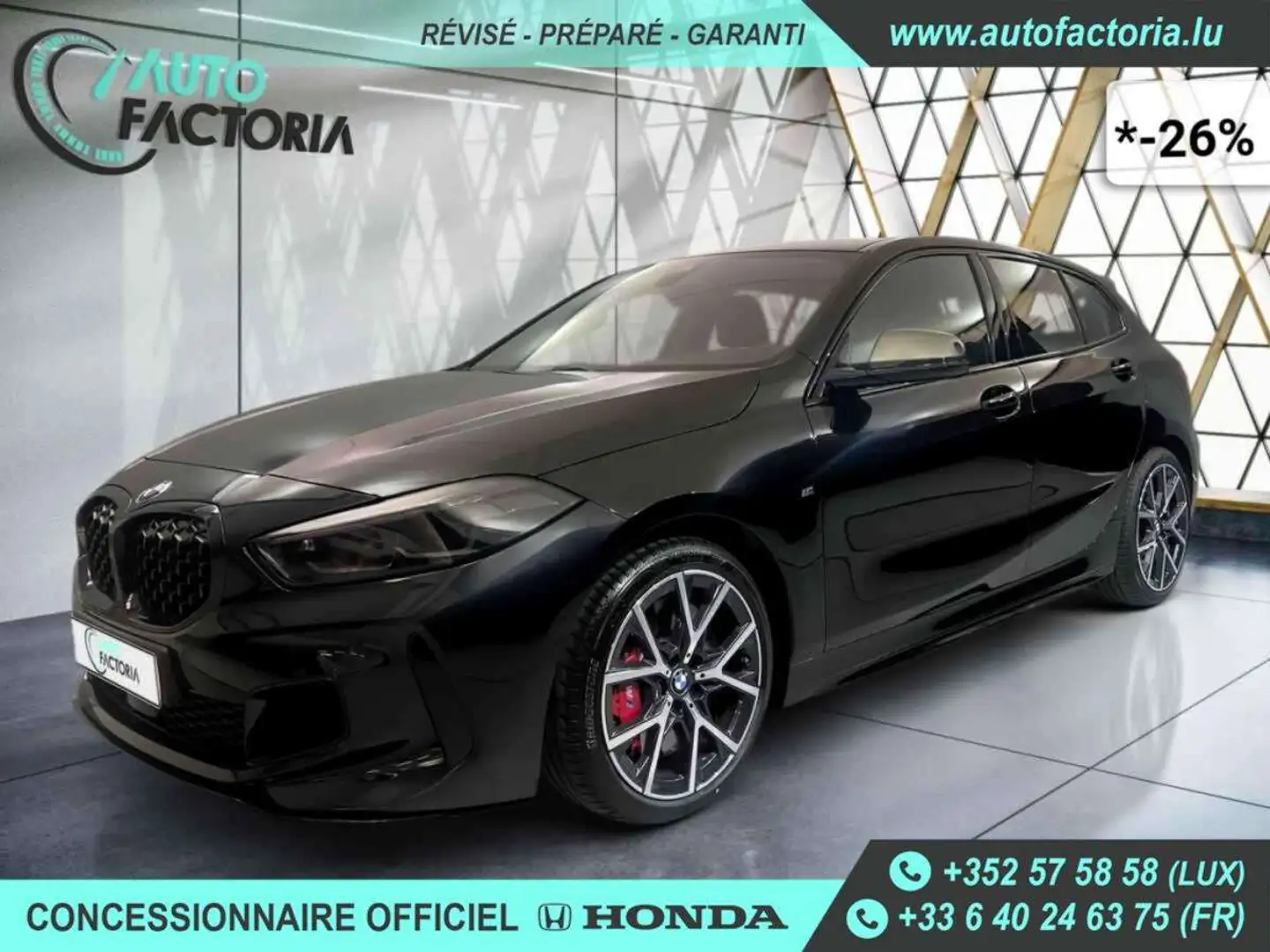 BMW 135 -26% M 135I 306cv BVA8 4x4 +GPS+CAM+FULL LED+Opts Noir - 1