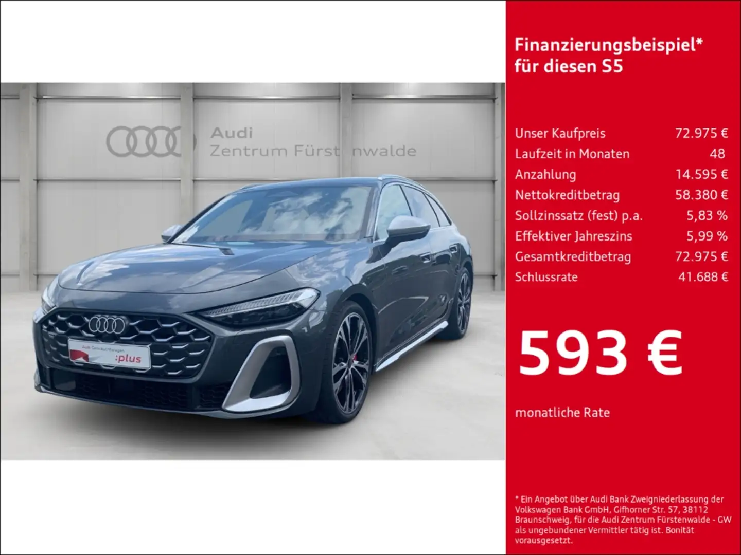 Audi S5 S tronic Avant TFSI quattr.S tronic+TechPro+MMI ex Grau - 1