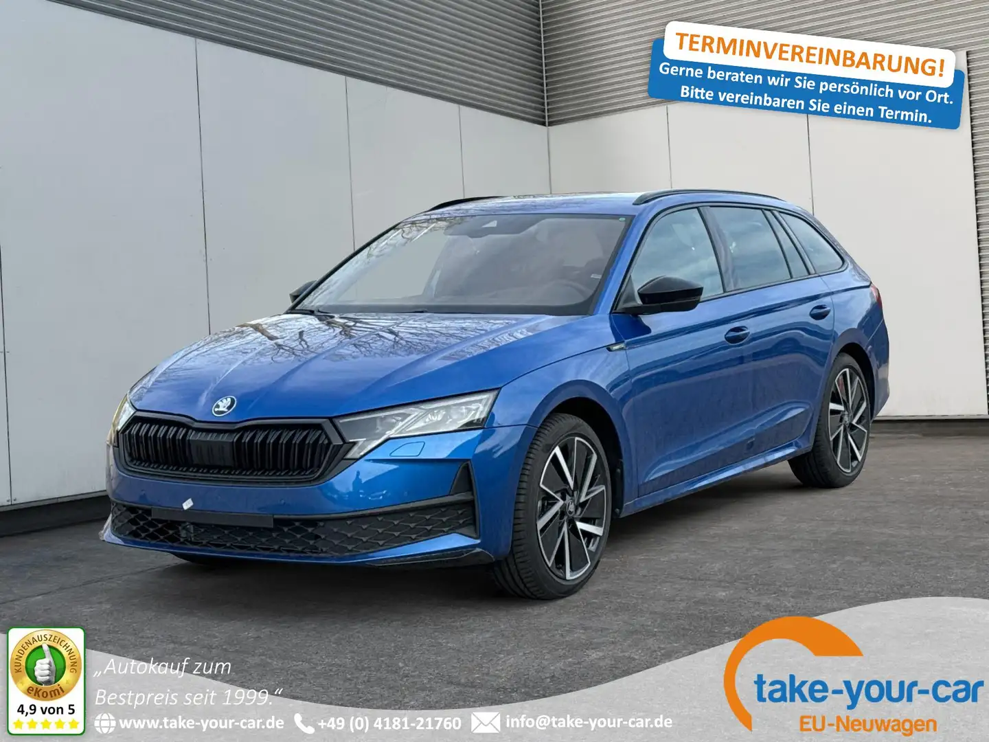 Skoda Octavia Combi Sportline KAMERA+HUD+ACC+EL.HECKKL+LED 1.... Blau - 1
