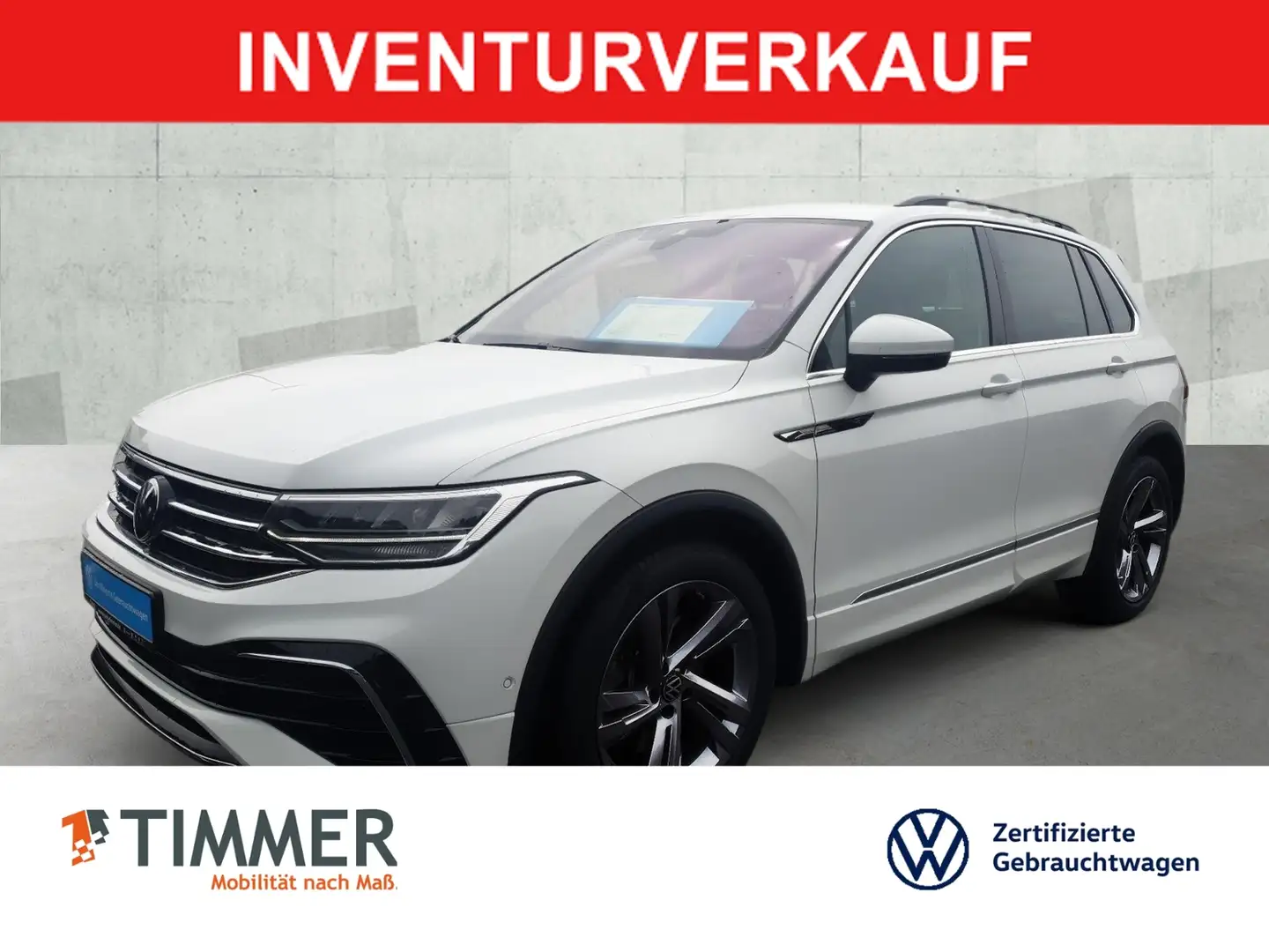 Volkswagen Tiguan 2.0 TDI DSG 4M R-LINE *AHK *MATRIX *TRAILER *RKAM Weiß - 1