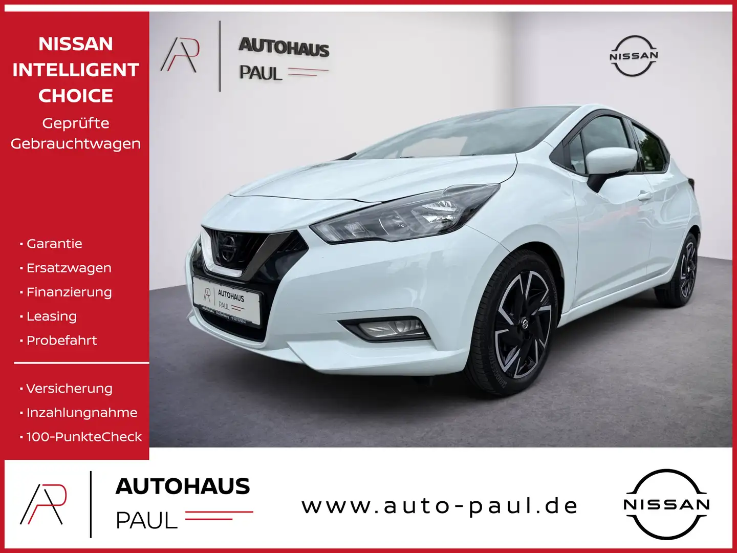 Nissan Micra 1.0 IG-T N-Way, Klima, SHZ, PDC, CarPlay Bianco - 1