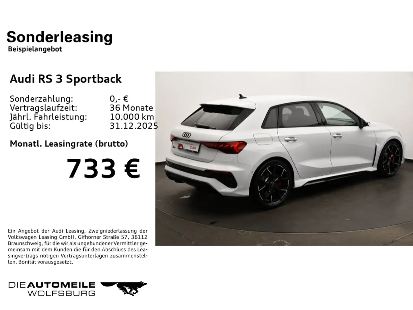 Audi RS3 2.5 TFSI quattro S tronic HeadUp/ Weiß - 2