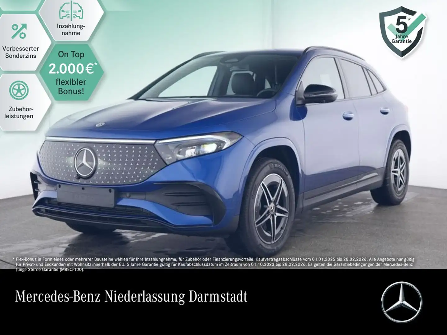 Mercedes-Benz EQA 300 4M AMG+NIGHT+PREMIUM+360+MEMORY+BURMESTER Albastru - 1