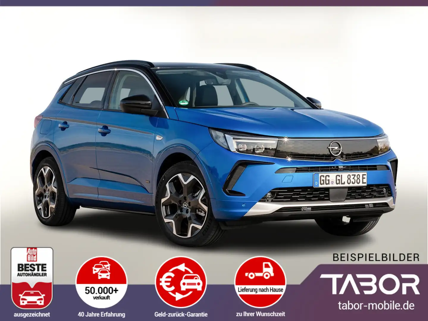 Opel Grandland X X 1.2 Turbo 130 GS LED Nav SHZ Kam PDC Schwarz - 1