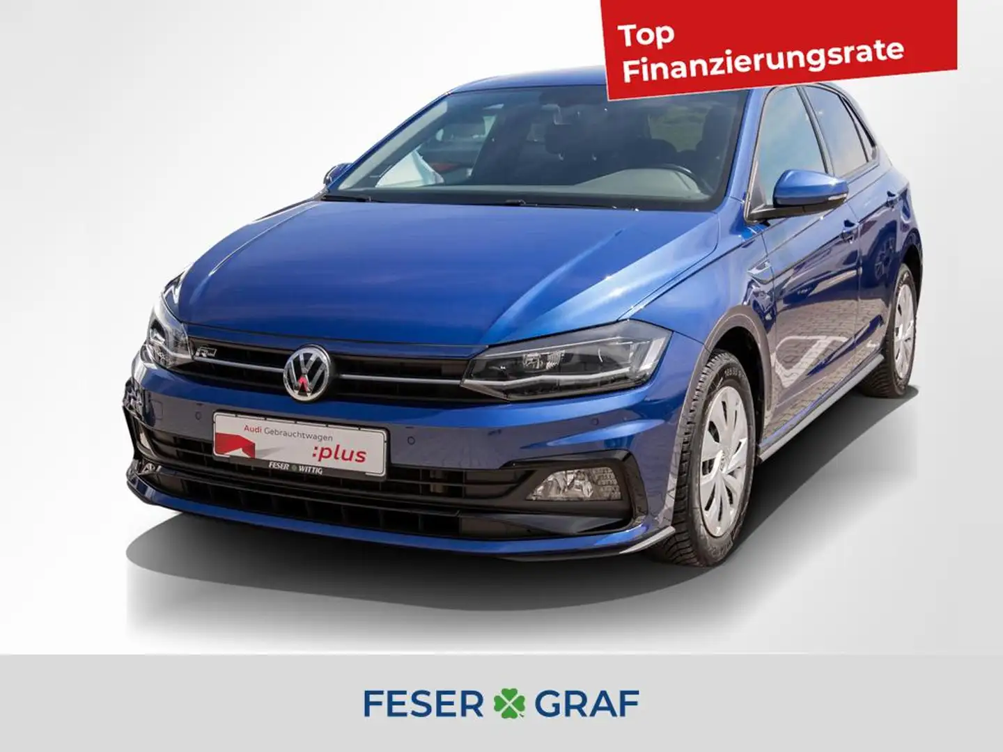 Volkswagen Polo 1.6 TDI Highline-R-line,LED,ACC Bleu - 1