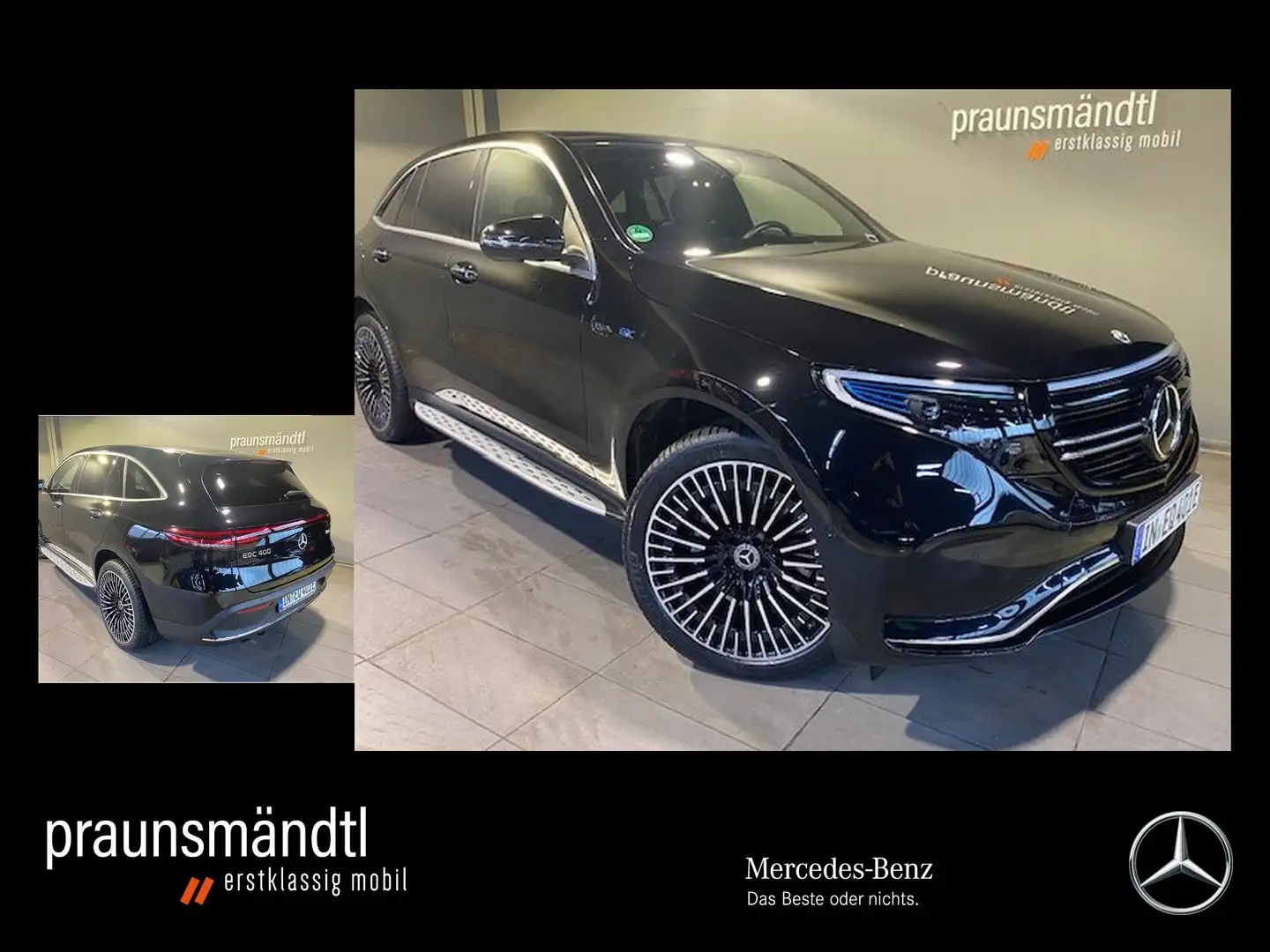 Mercedes-Benz EQC 400 4M AMG/21"/AHK/360°/DISTR./Schiebedach Negro - 1