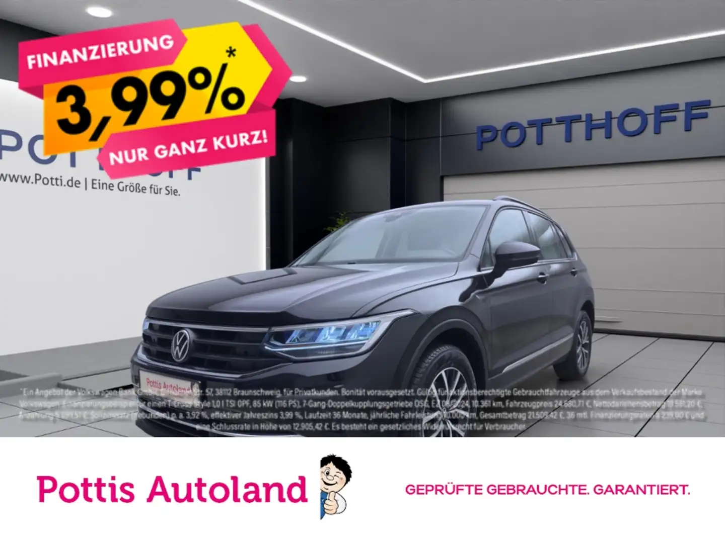 Volkswagen Tiguan 2.0 TDI DSG LIFE NAVI AHK KAMERA PDC Schwarz - 1