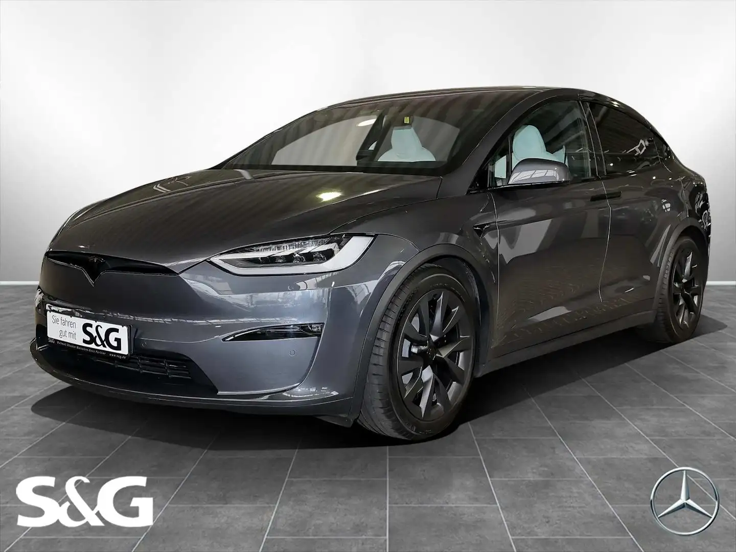 Tesla Model X Plaid ACC+GLASDACH+KAMERA+LED+250 KW Gris - 1