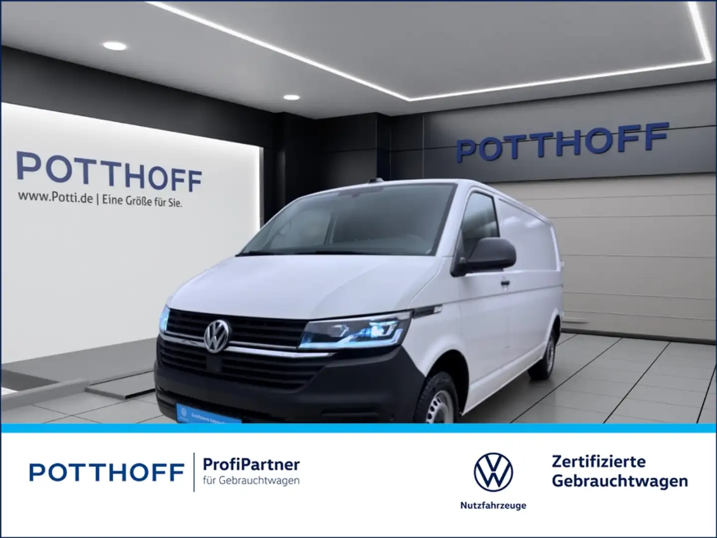 Volkswagen T6.1 Transporter Kasten 2.0 TDI LANG STANDHZG AHK NAVI Weiß - 1