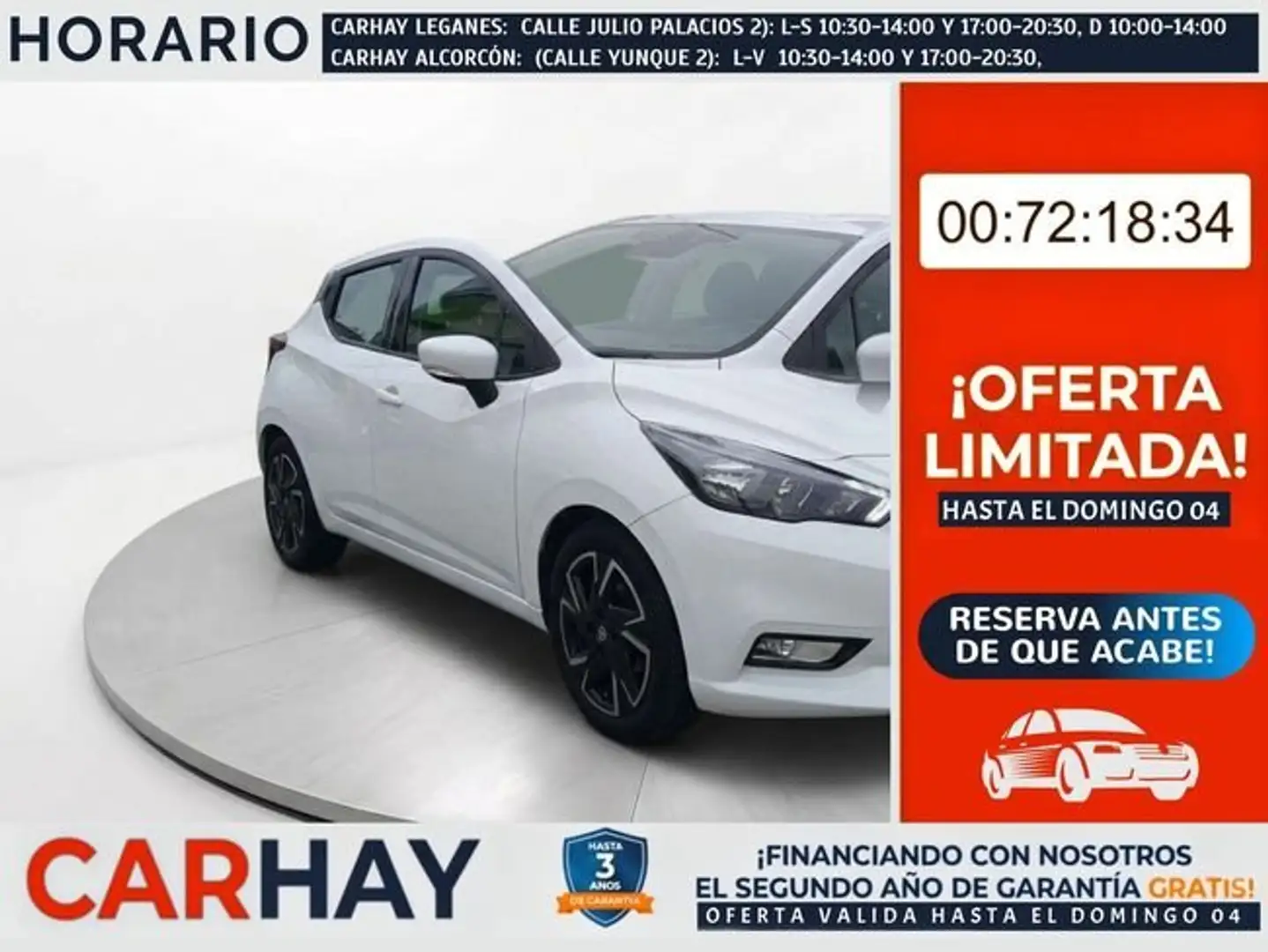 Nissan Micra IG-T 68 kW (92 CV) E6D-F Acenta Blanco - 1