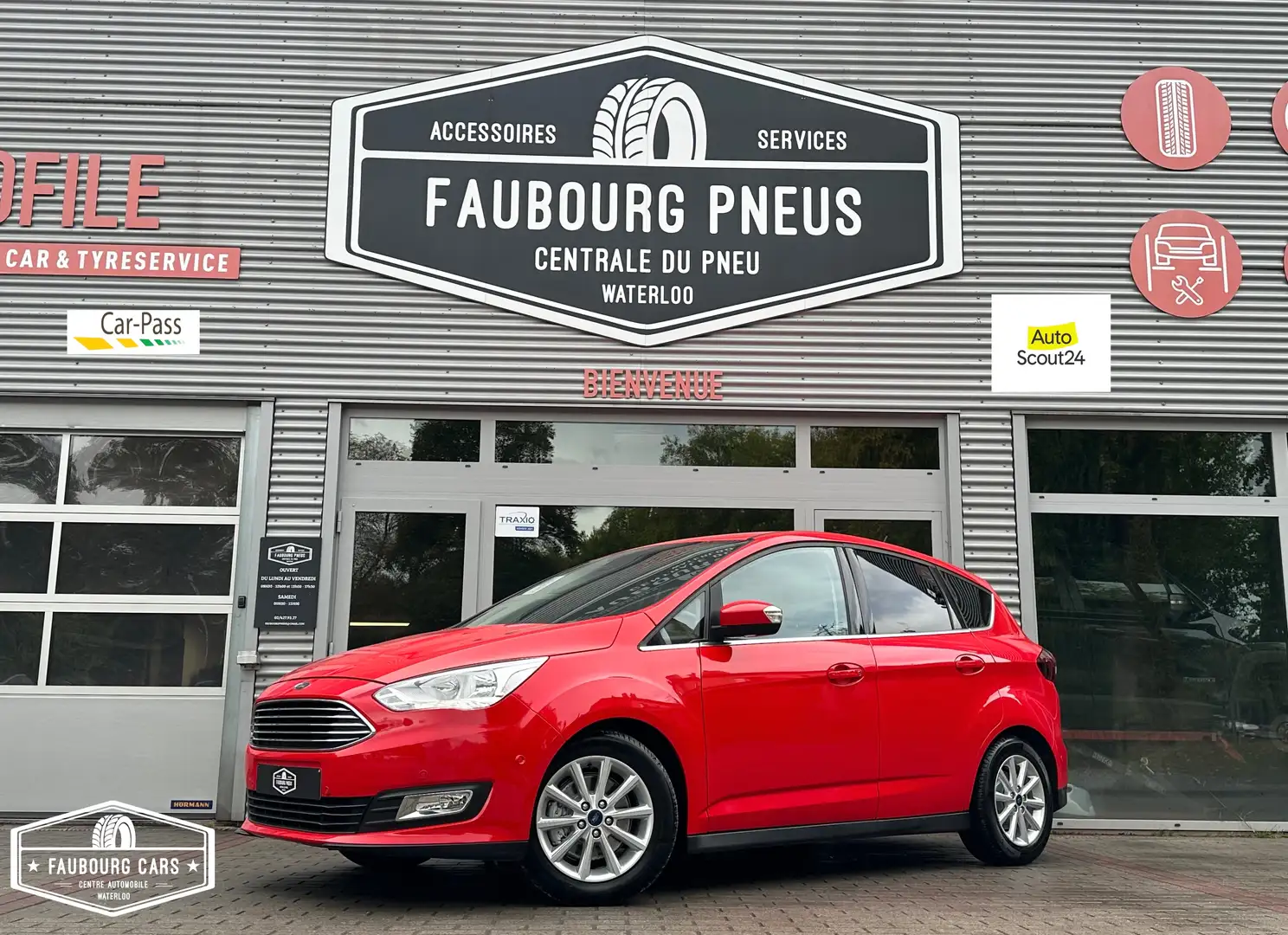 Ford C-Max *1.5*AUTOMATIQUE*NAVIGATION*CAR-PLAY*GARANTIE-12M* Rojo - 1