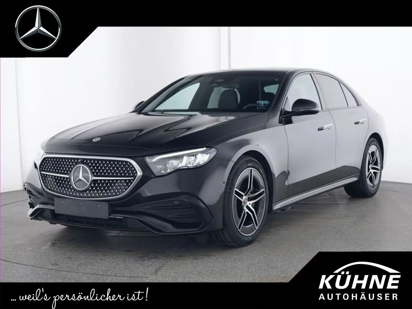 Mercedes-Benz E 200 AMG Line Advance+Winter+Night+Schaden vorn Schwarz - 1