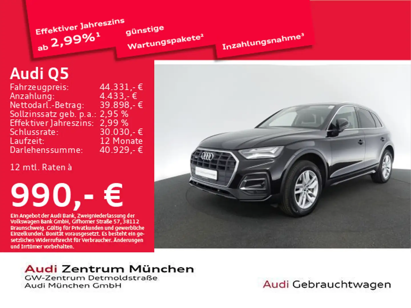 Audi Q5 50 TFSI e qu. S tronic Pano/Navi/Virtual/LED/ Schwarz - 1