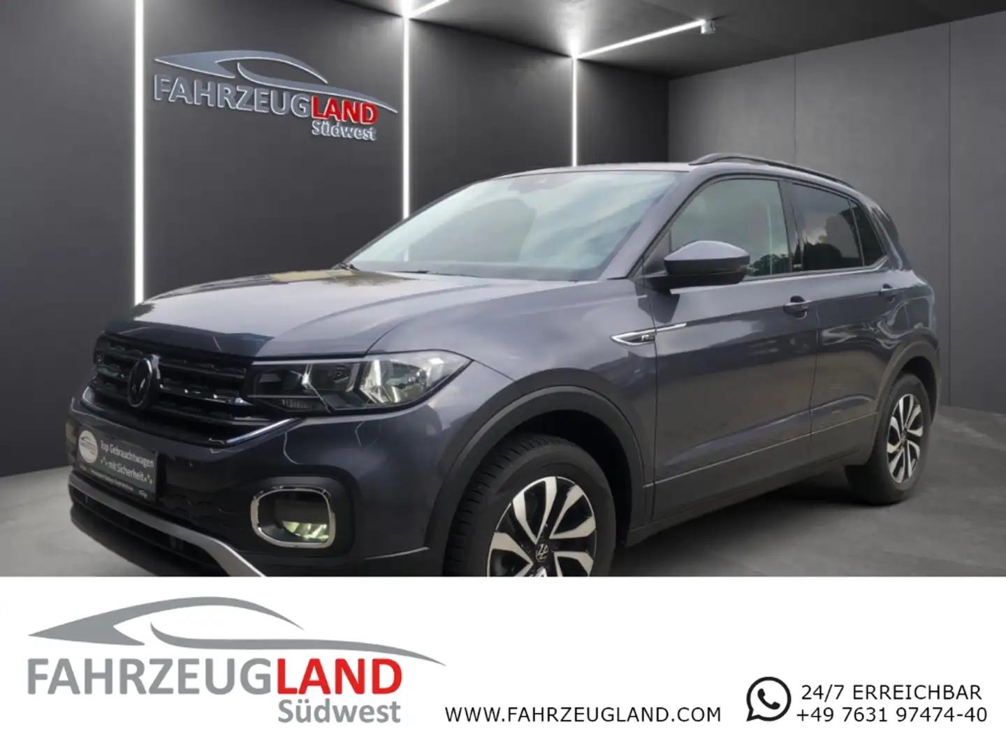 Volkswagen T-Cross 1.0 Navi ACC 2-Zonenklima SHZ Rückfahrkamera PDC A Gris - 1