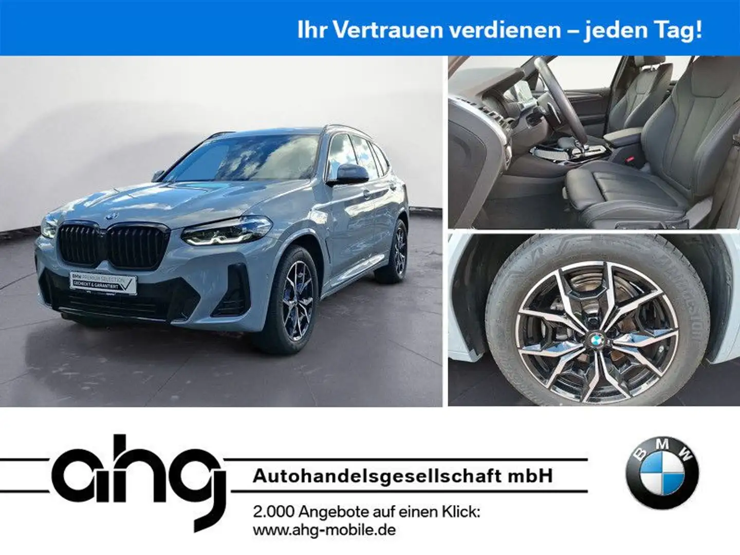 BMW X3 xDrive20i AT M Sportpaket Klimaaut. HIFI Gris - 1